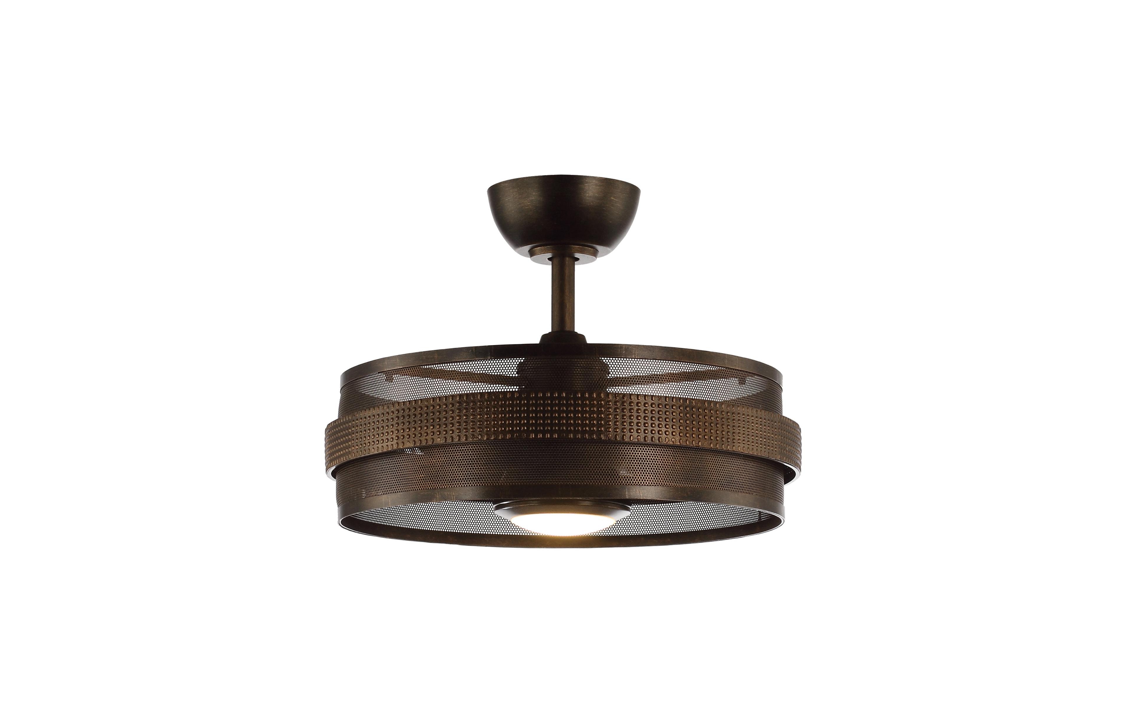 Parrot Uncle 21-inch Brown Rustic Cage Small Ceiling Fan/ Fandelier with Light and Remote