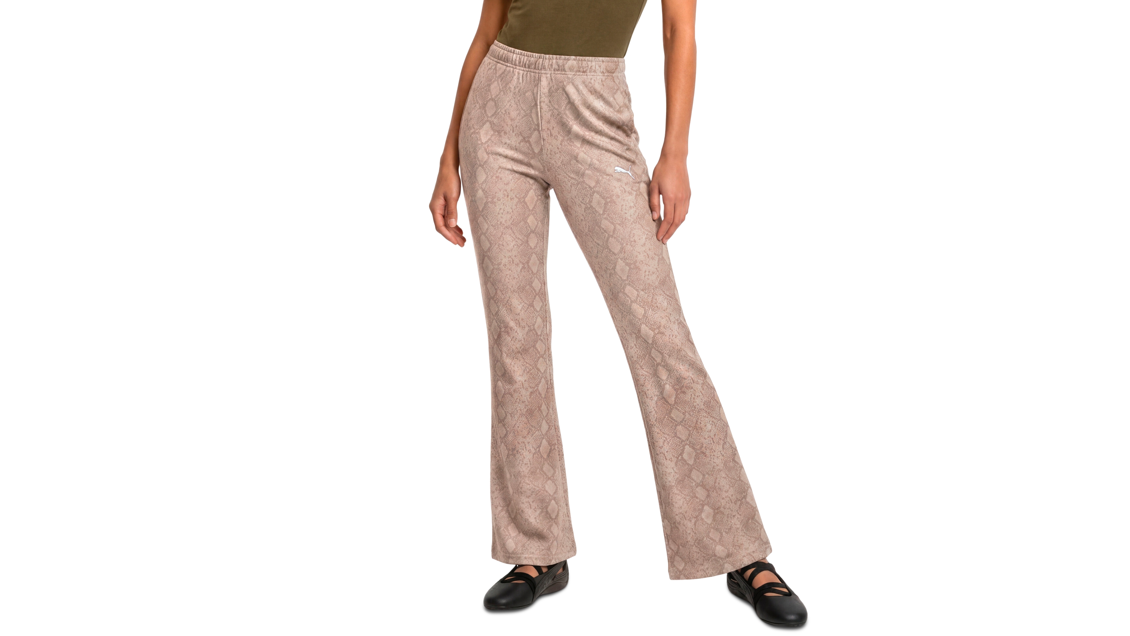 Puma Women's Snake Pack Flared Snake-Print Pull-On Leggings