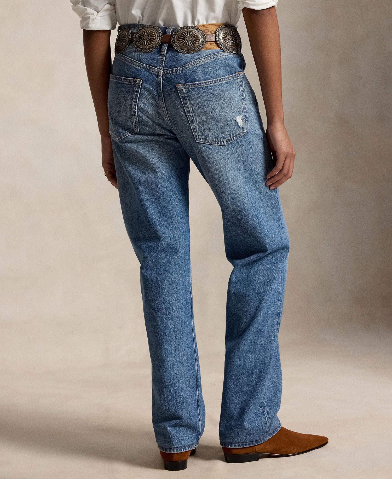Women's High-Rise Relaxed Straight-Leg Jeans