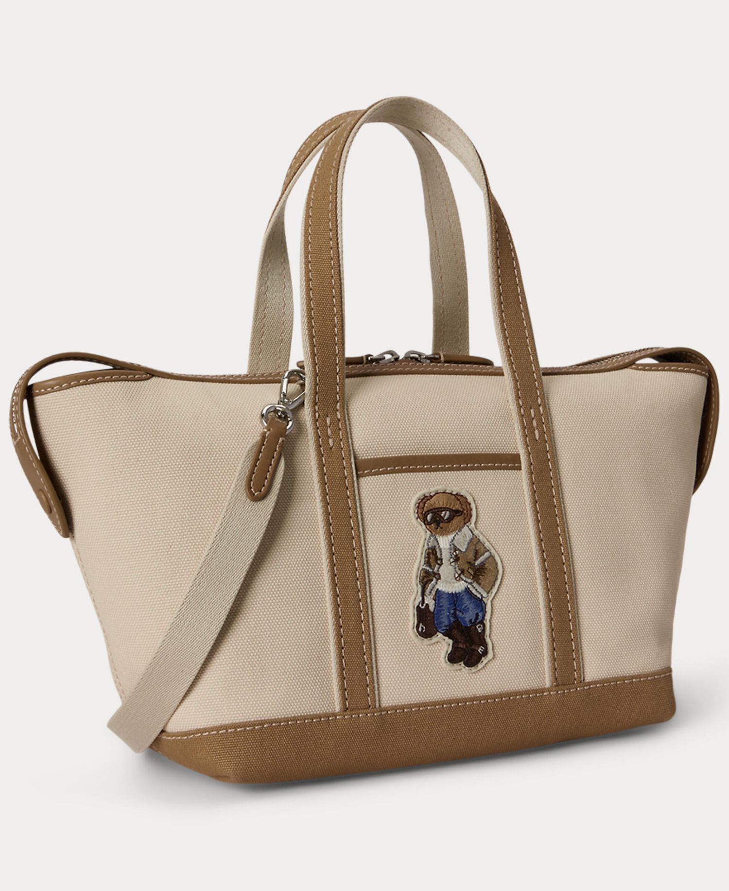 Women's Bear Canvas Mini Shopper Tote