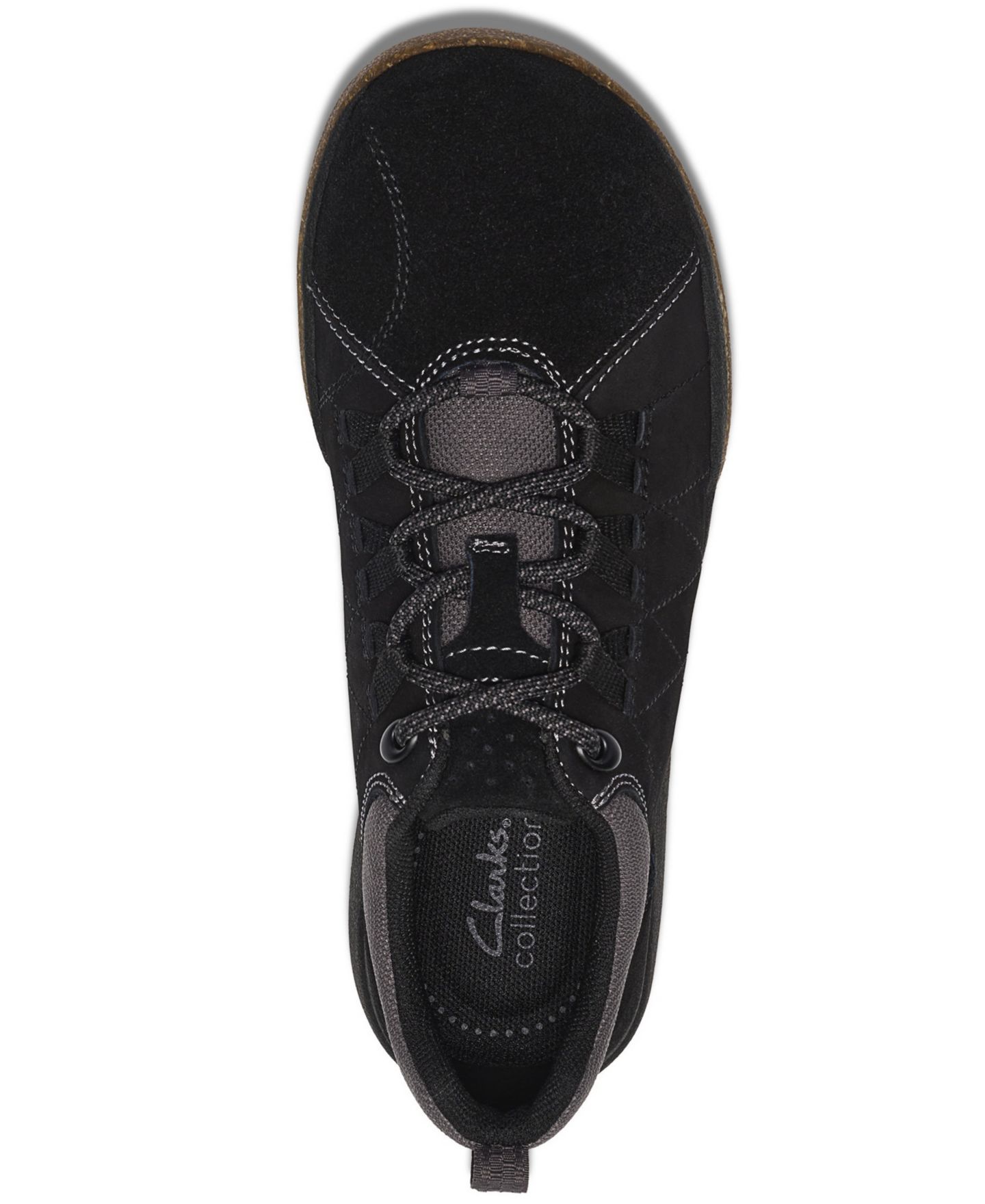 Женские кроссовки Clarks Aydria Arch-Support Nubuck, цвет: Чёрный нубуковый — фото 4