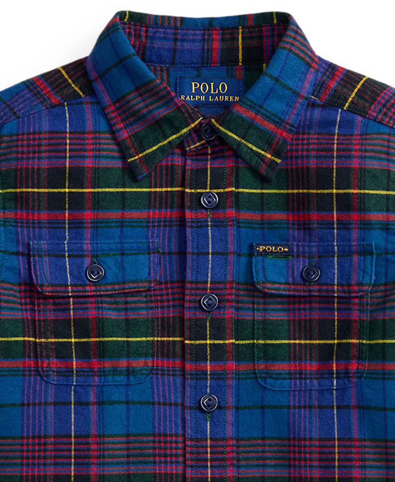 Boys' 2T-7 Plaid Long-Sleeve Oxford Workshirt