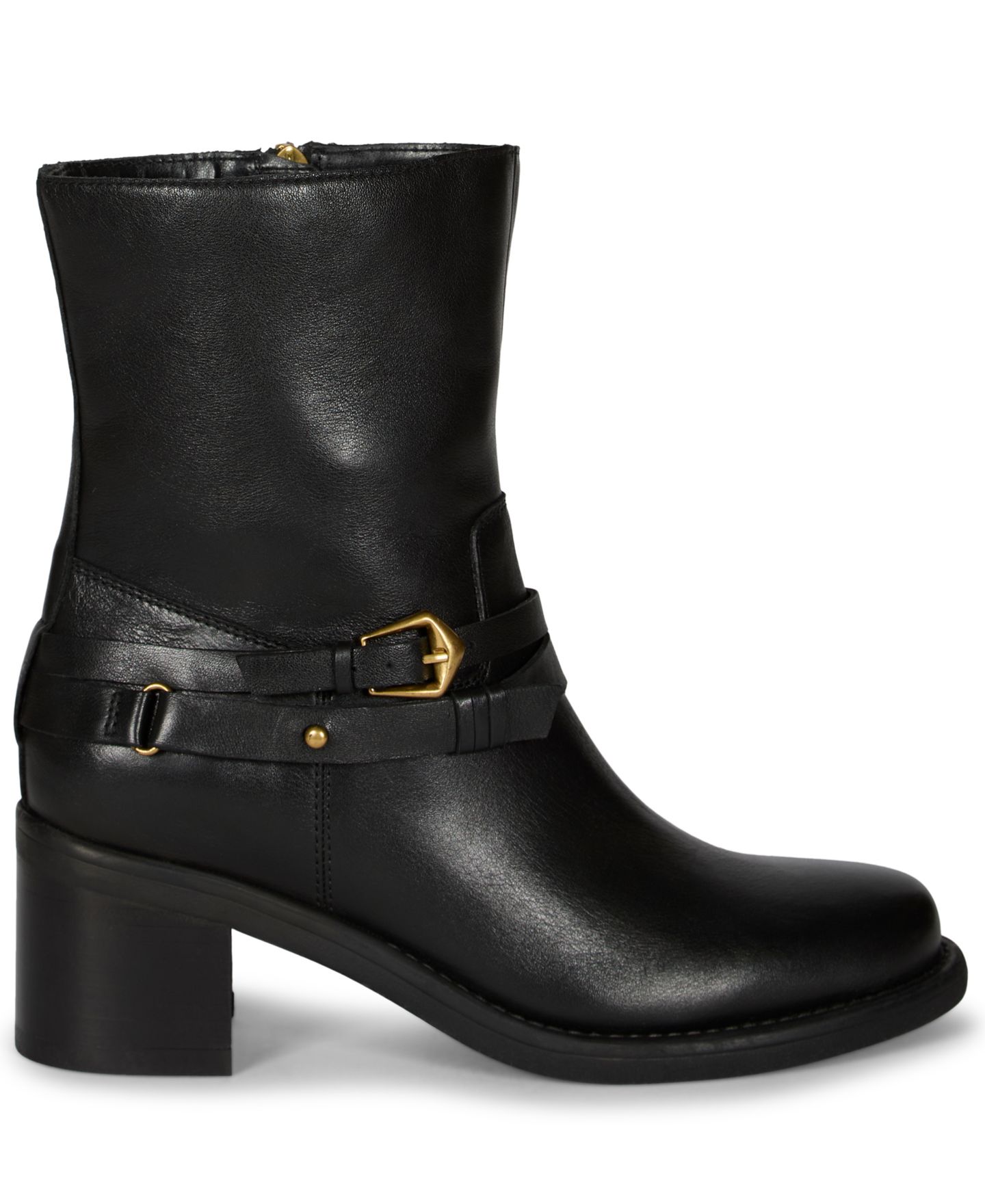 Женские ботинки Vince Camuto Armia Cross Buckle Block Heel Almond Toe Booties, цвет: Чёрный — фото 2