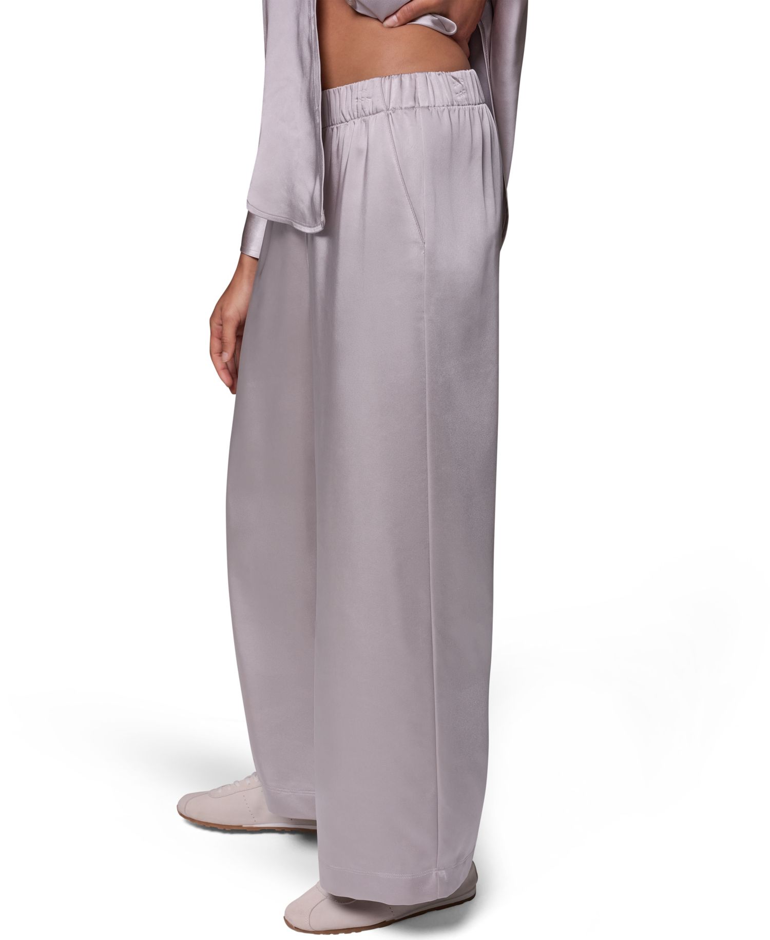 Women's Wide-Leg Satin Pants