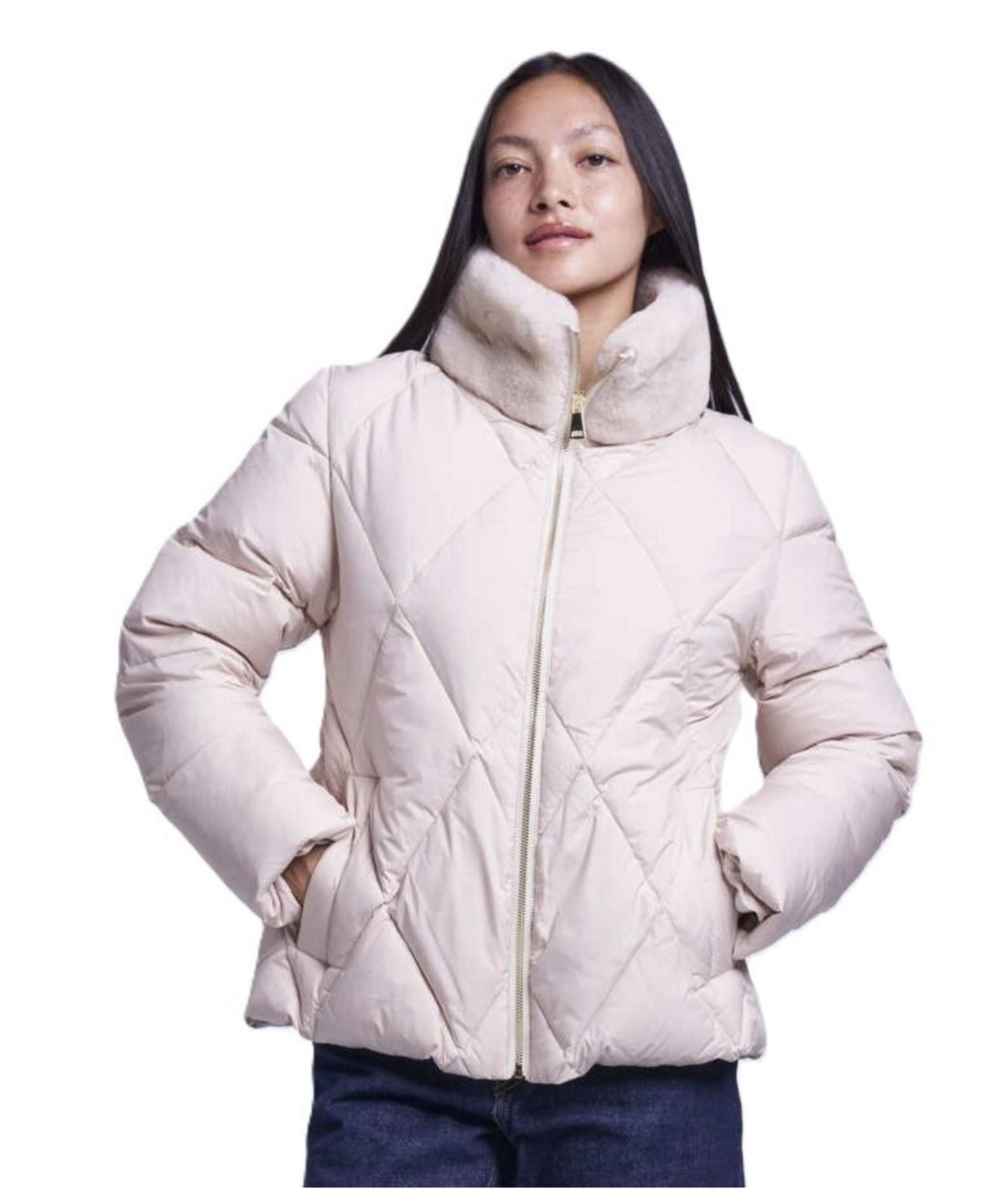 Women's Quilted down cropped jacket