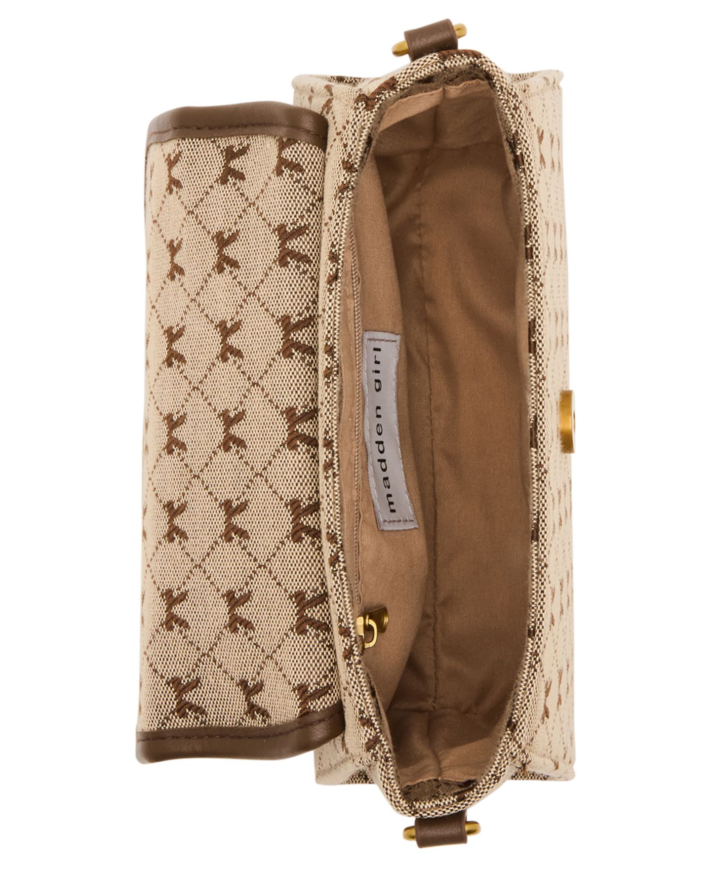 Женская сумка Madden Girl Small Canvas Bow Crossbody, цвет: Коричневый — фото 4