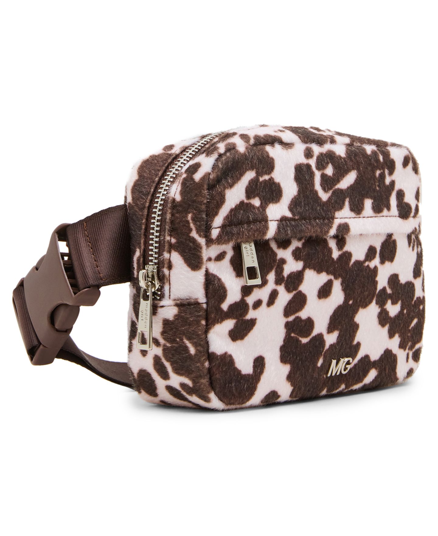Женская сумка Madden Girl Wren Adjustable Faux Fur Crossbody Belt, цвет: Коричневый — фото 3