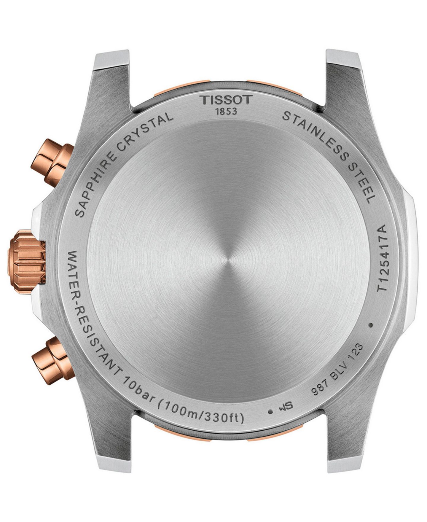 Мужские хронограф-часы Tissot Supersport Quartz с чёрным каучуковым ремешком, 42 мм — фото 2