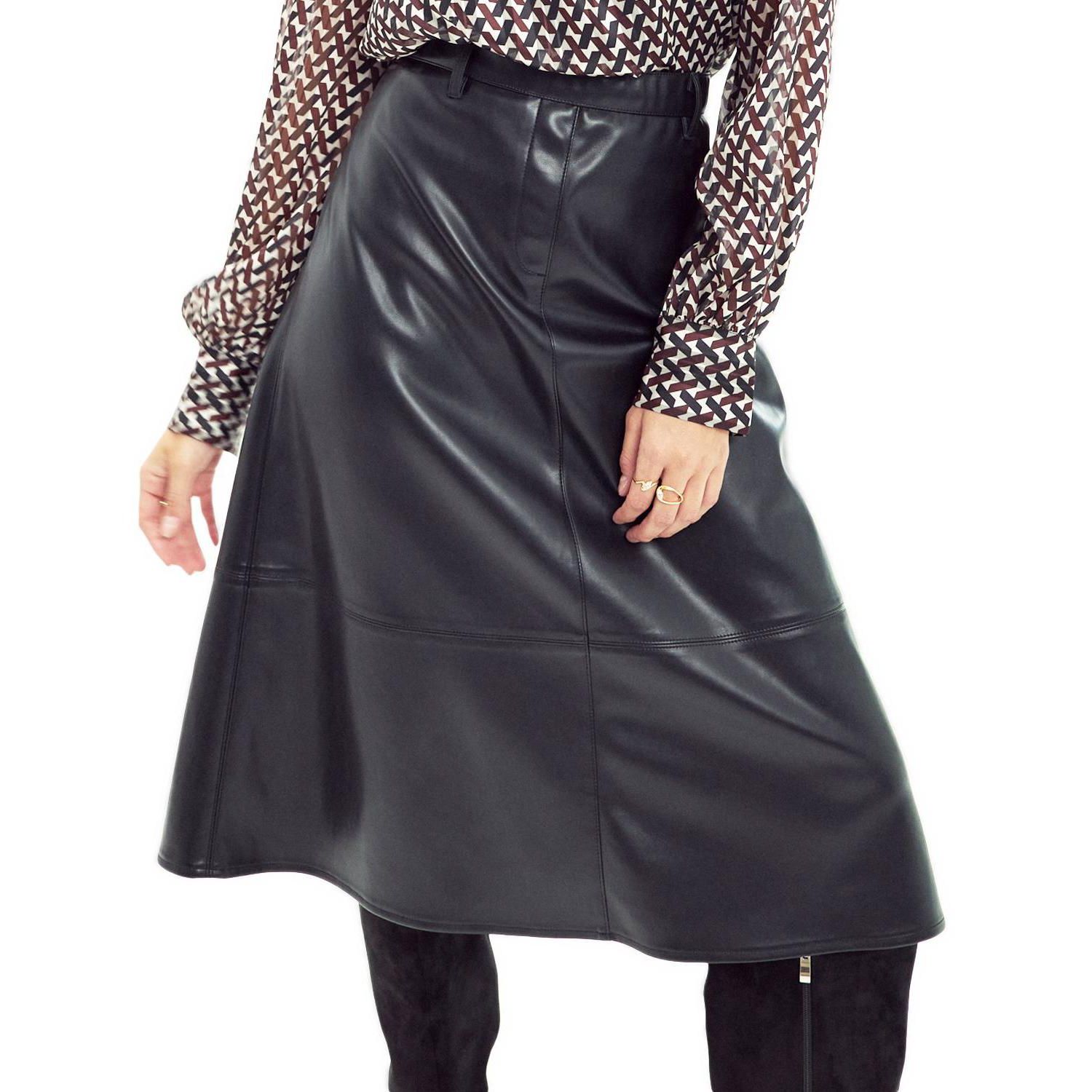Women's Faux Leather Skirt