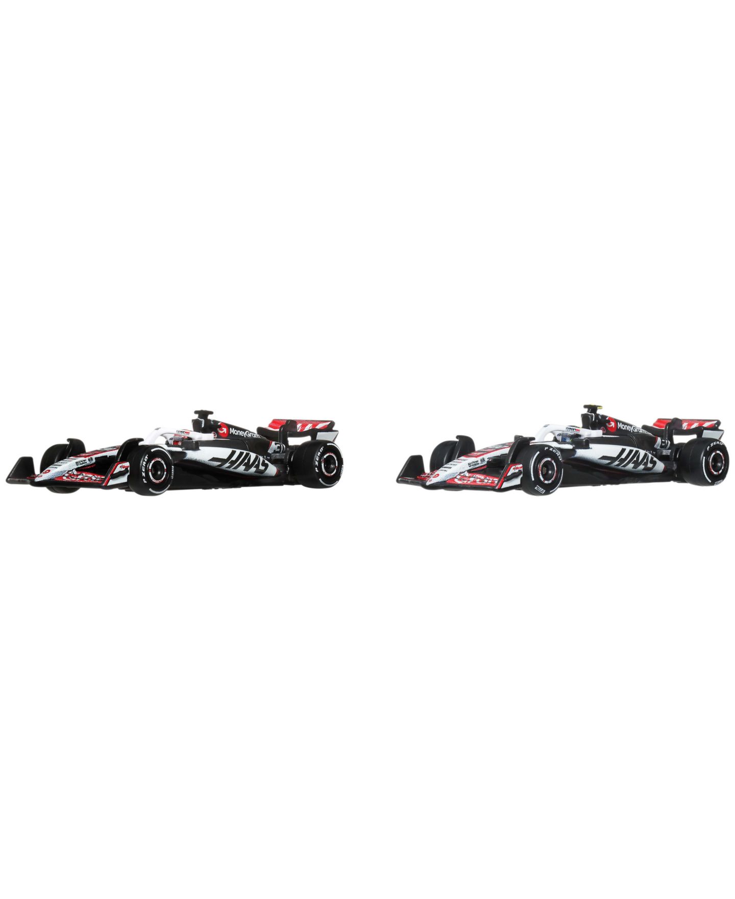 Набор Hot Wheels из 2 литых гоночных машин MoneyGram Haas F1 Team Premium, 1:64 — фото 2