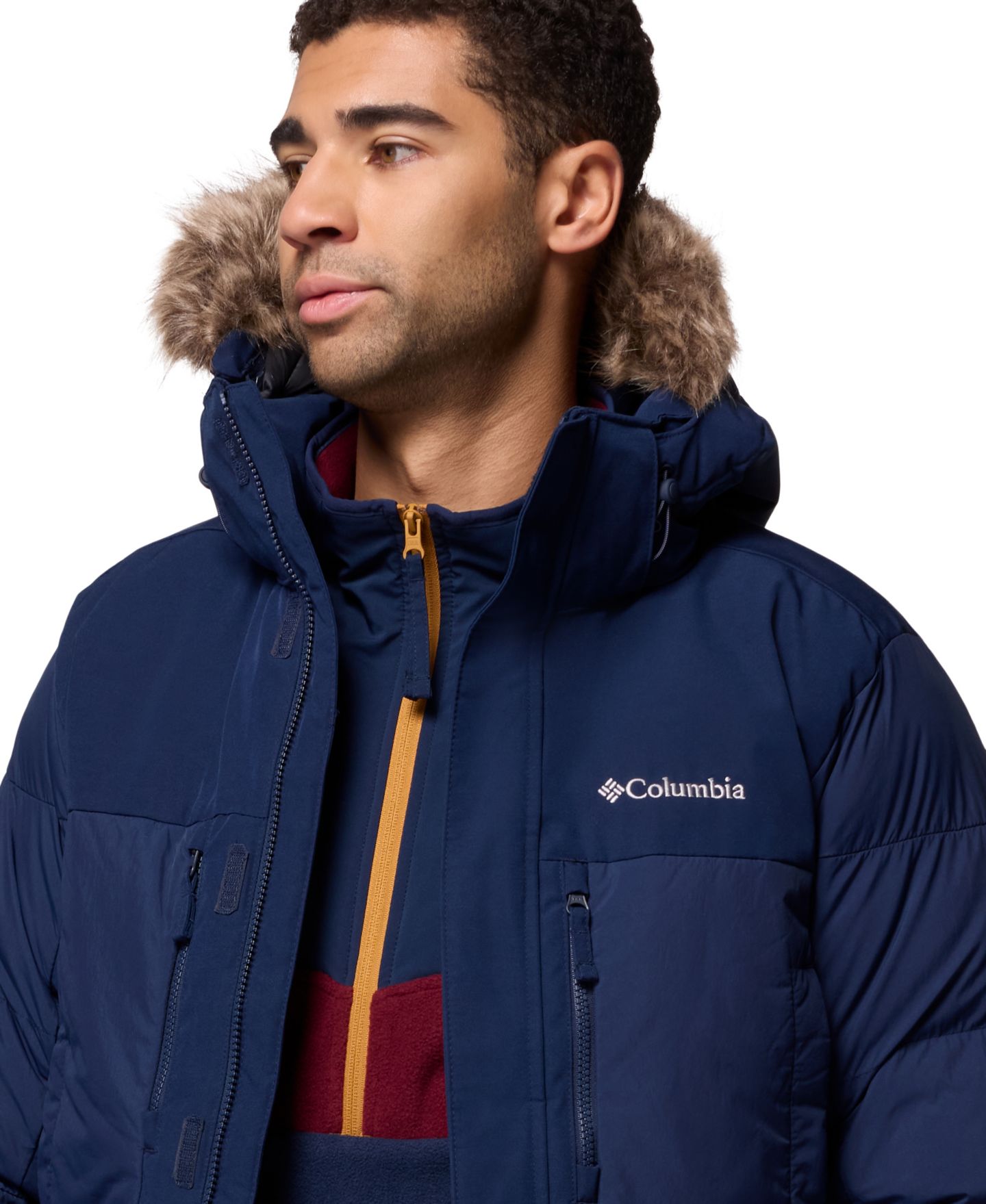Мужская куртка Columbia Marquam Peak Fusion II Parka, цвет: Тёмно-синий — фото 4