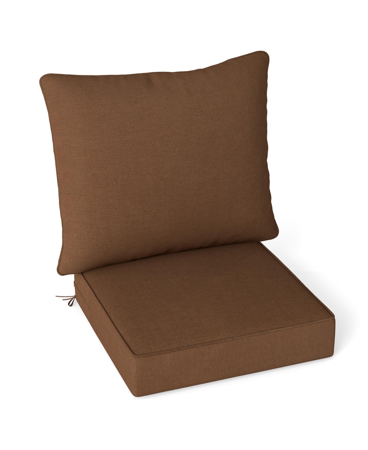 Sugift Deep Seat Chair Cushion Pads with Ties for Indoor and Outdoor - Brown