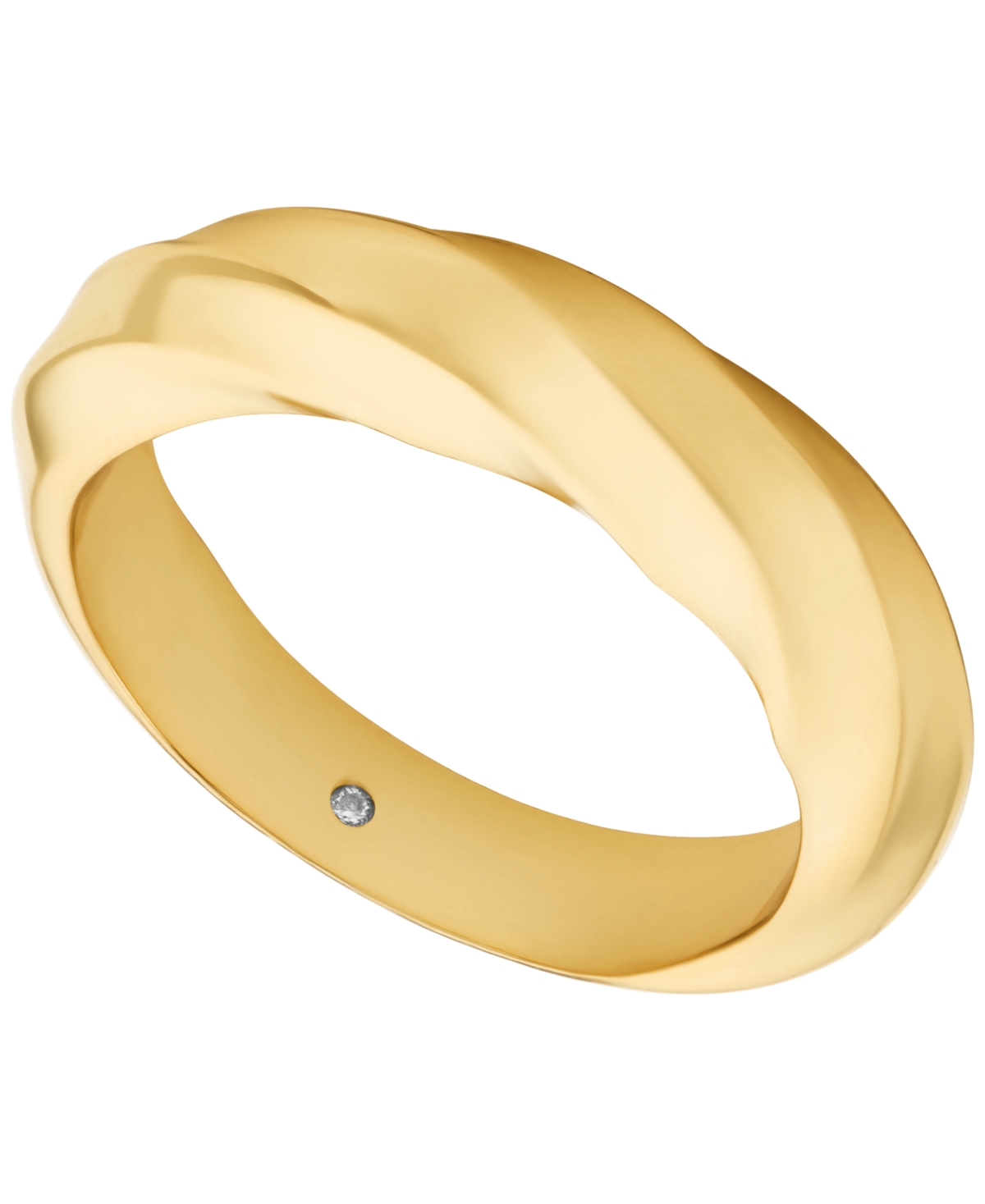 Michael Michael Kors Crystal Twist Band Ring - Gold