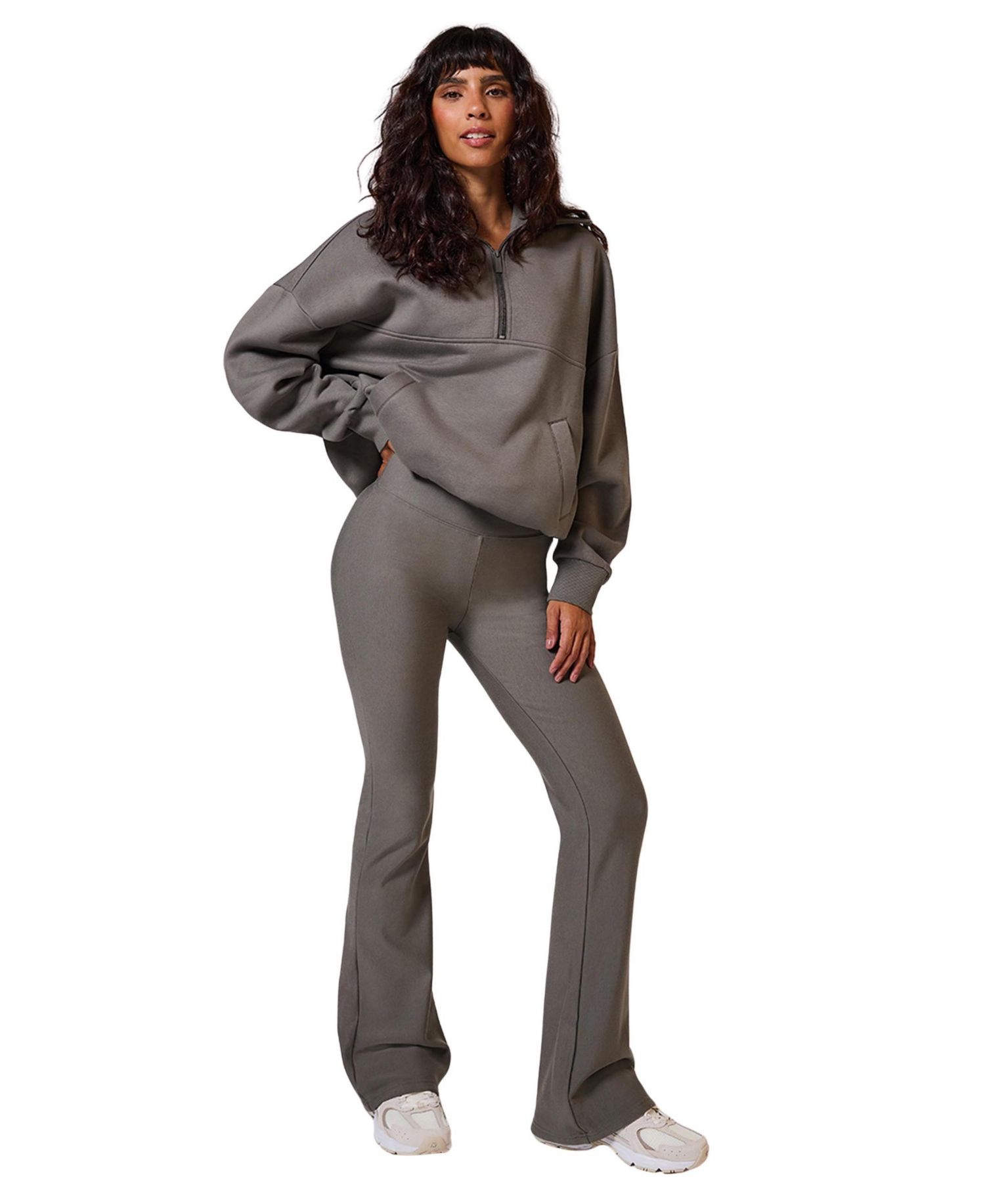 Women's High-Waisted Flared Fleece-Lined Leggings