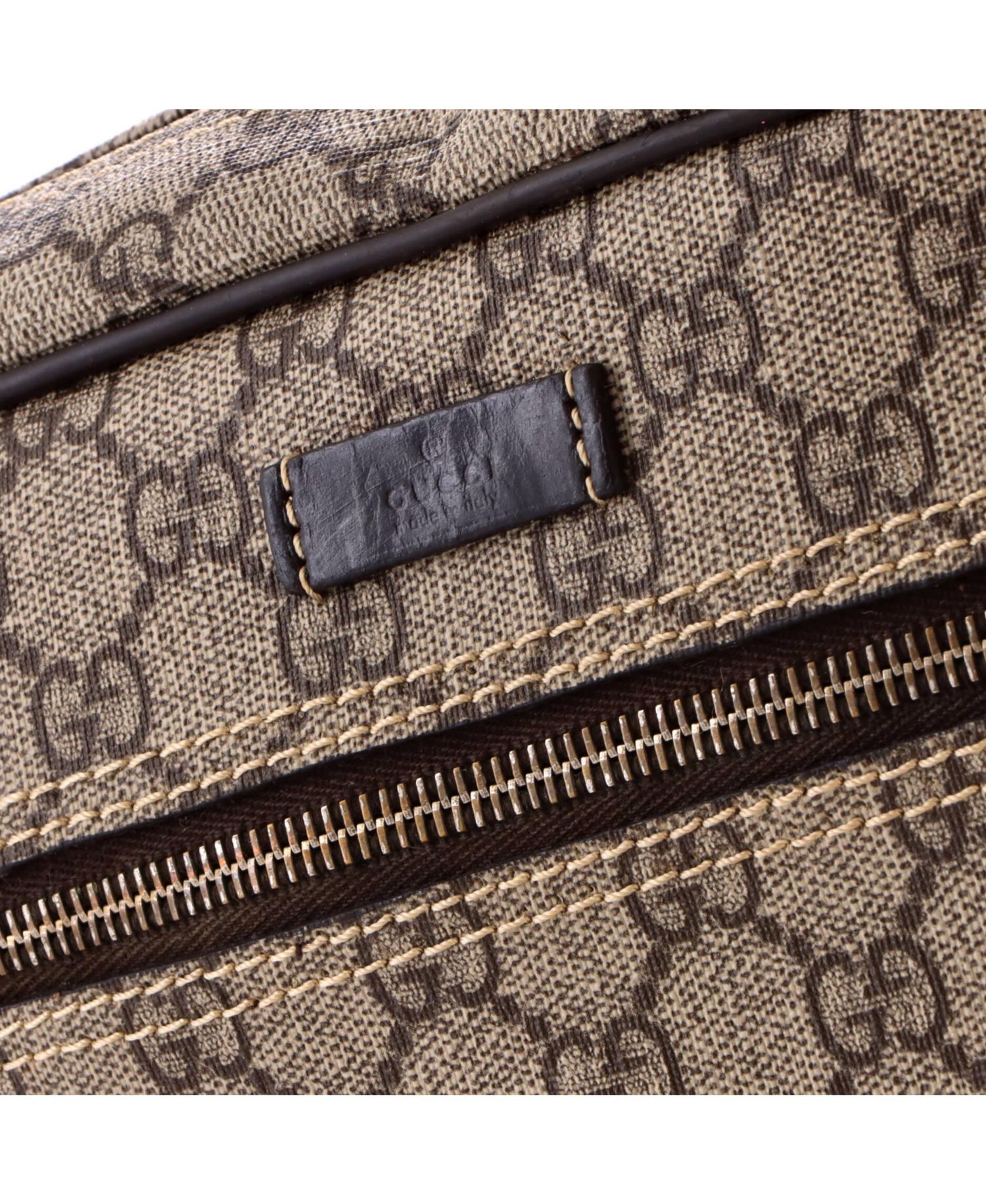 Medium Front Zip Messenger GG Coated Canvas