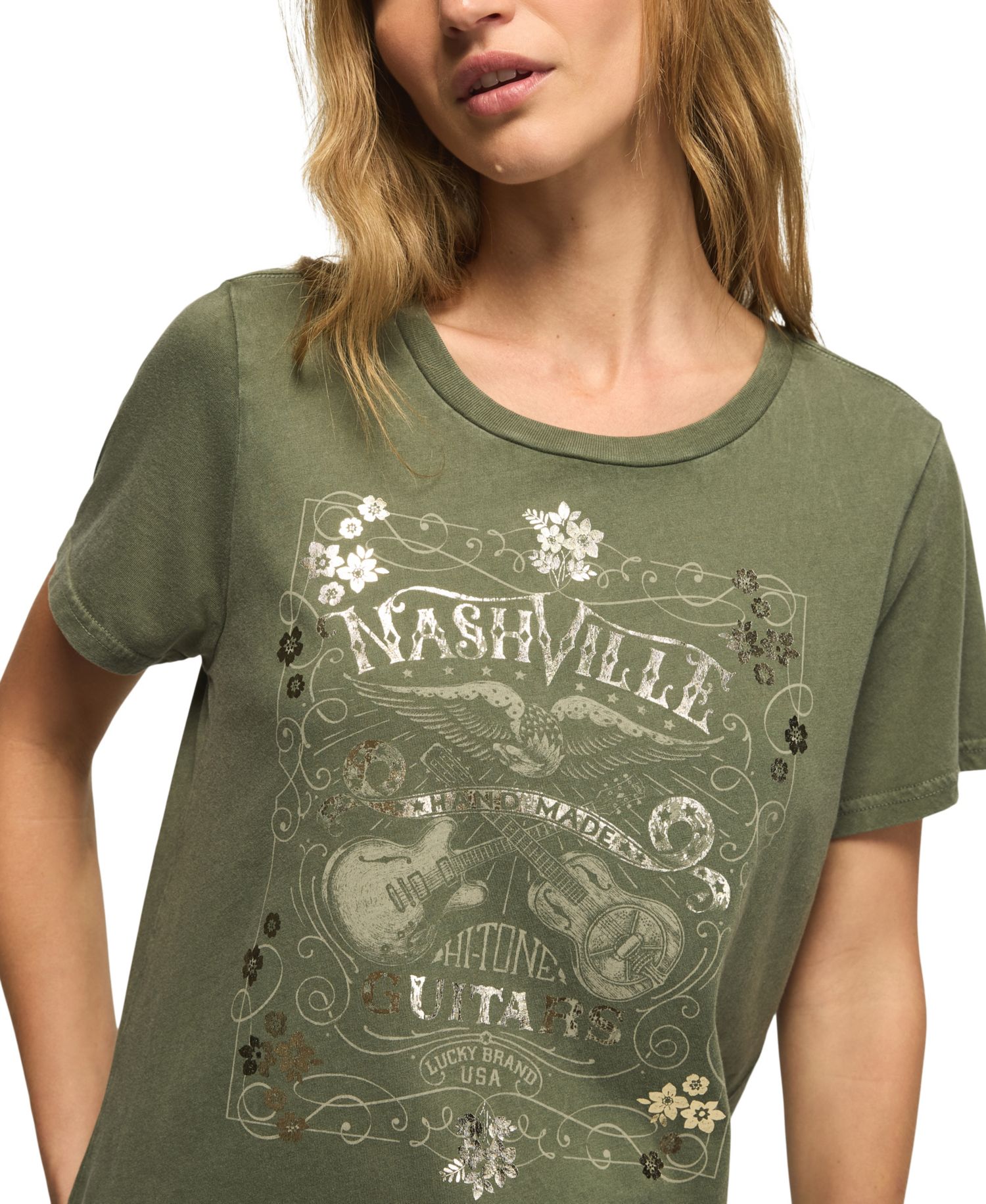 Women's Nashville Guitars Retro Graphic T-Shirt