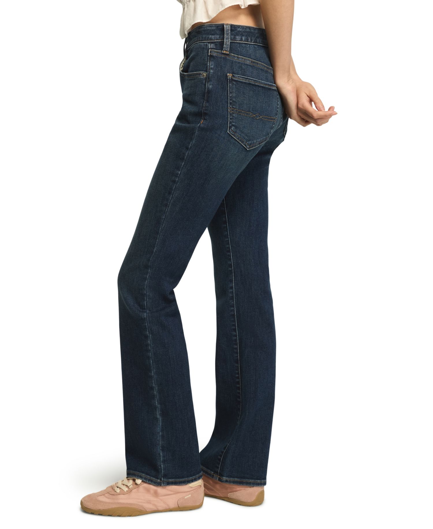 Women's High Rise Dark Rinse Curvy Jeans