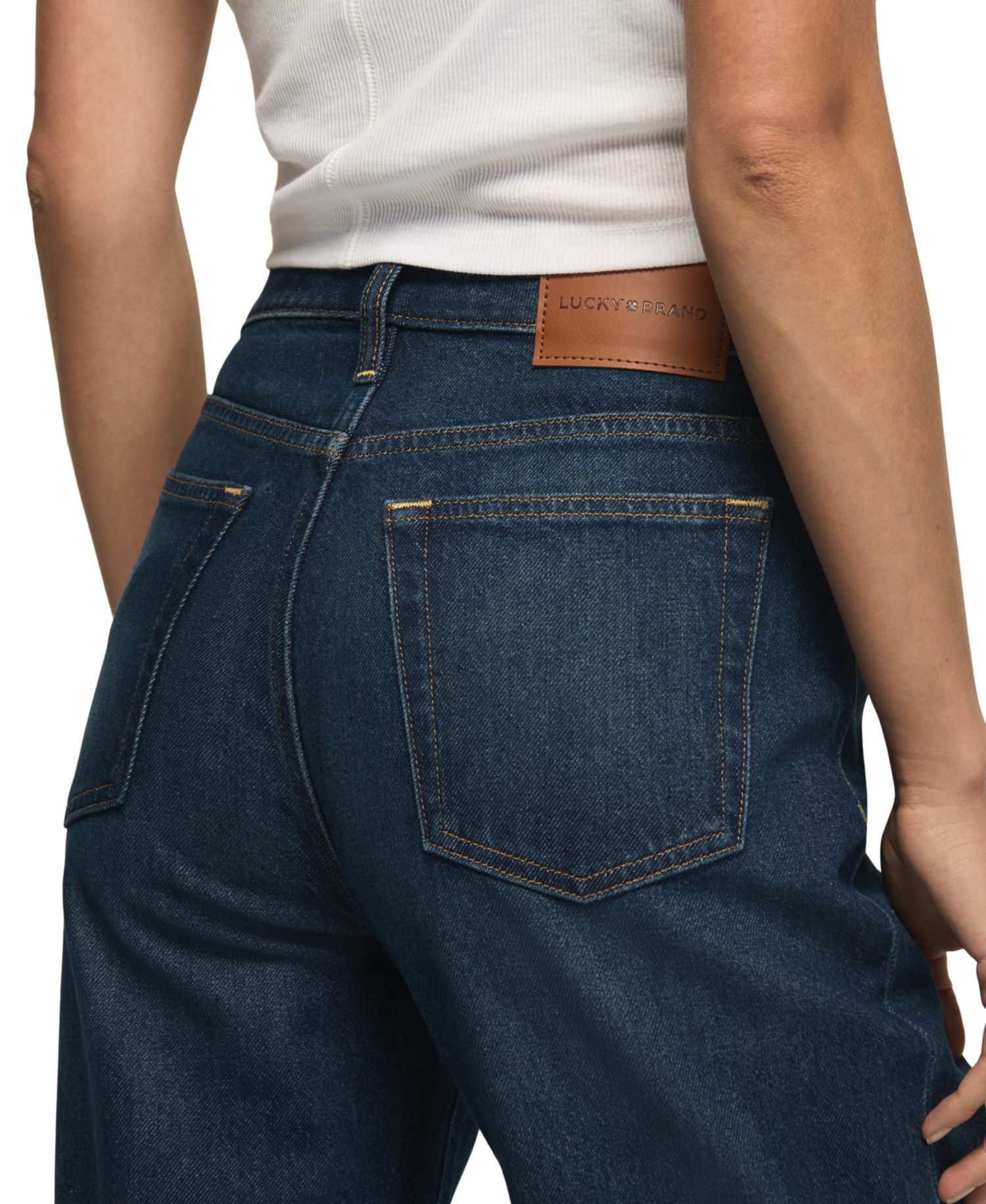 Women's Mid Rise Curvy Baggy Wide Leg Jeans