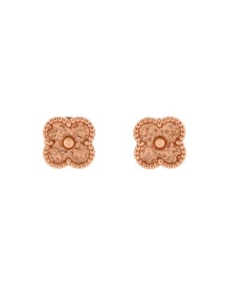 Van Cleef & Arpels Sweet Alhambra Stud Earrings in 18K Rose Gold