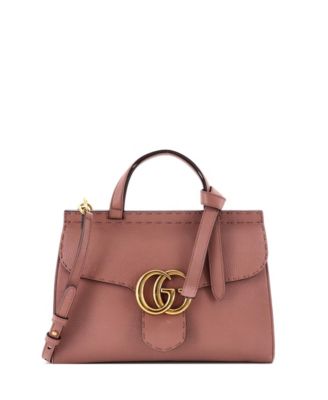 Small GG Marmont Top Handle Bag Leather