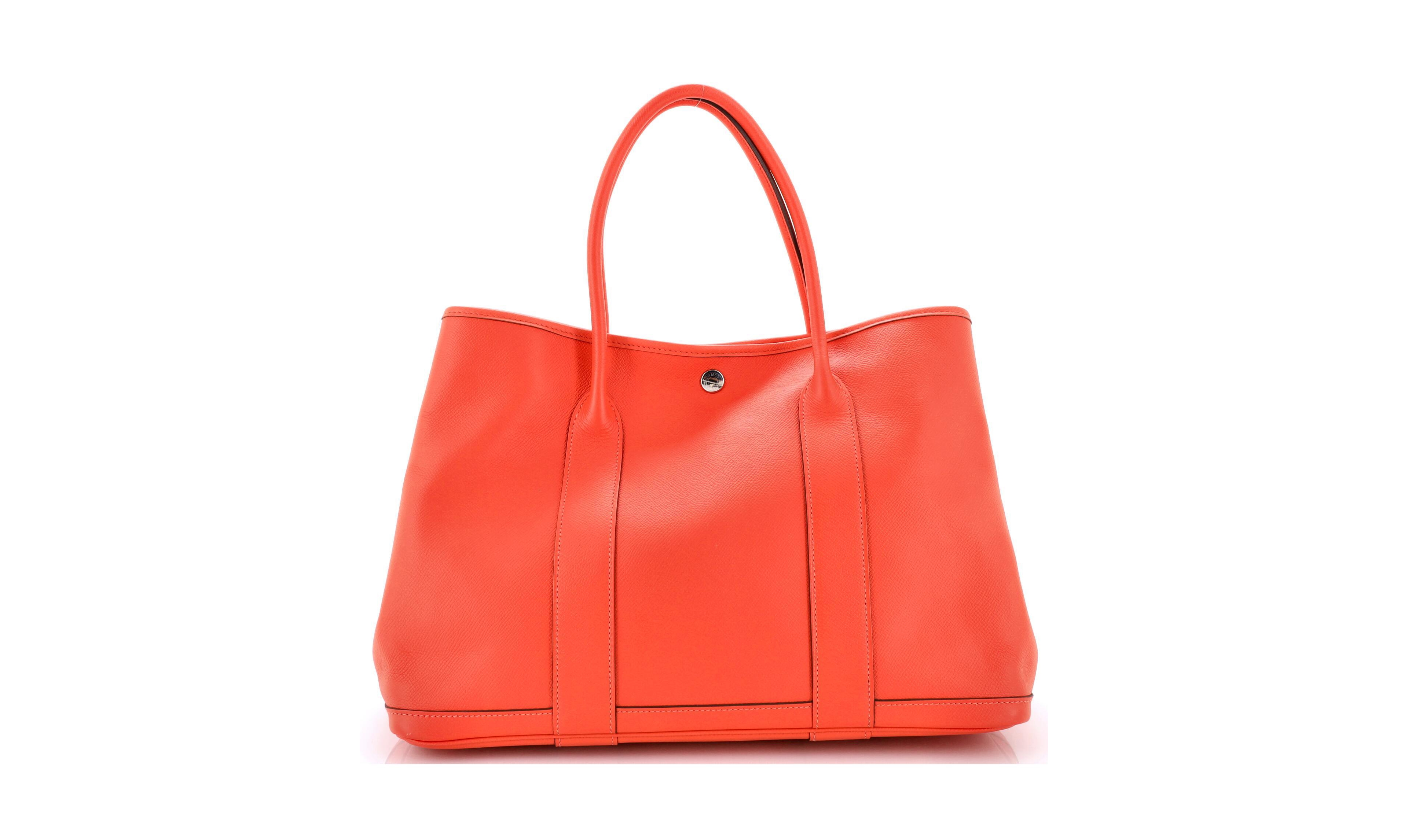 Pre-Owned Hermes Garden Party Large Leather Work Tote