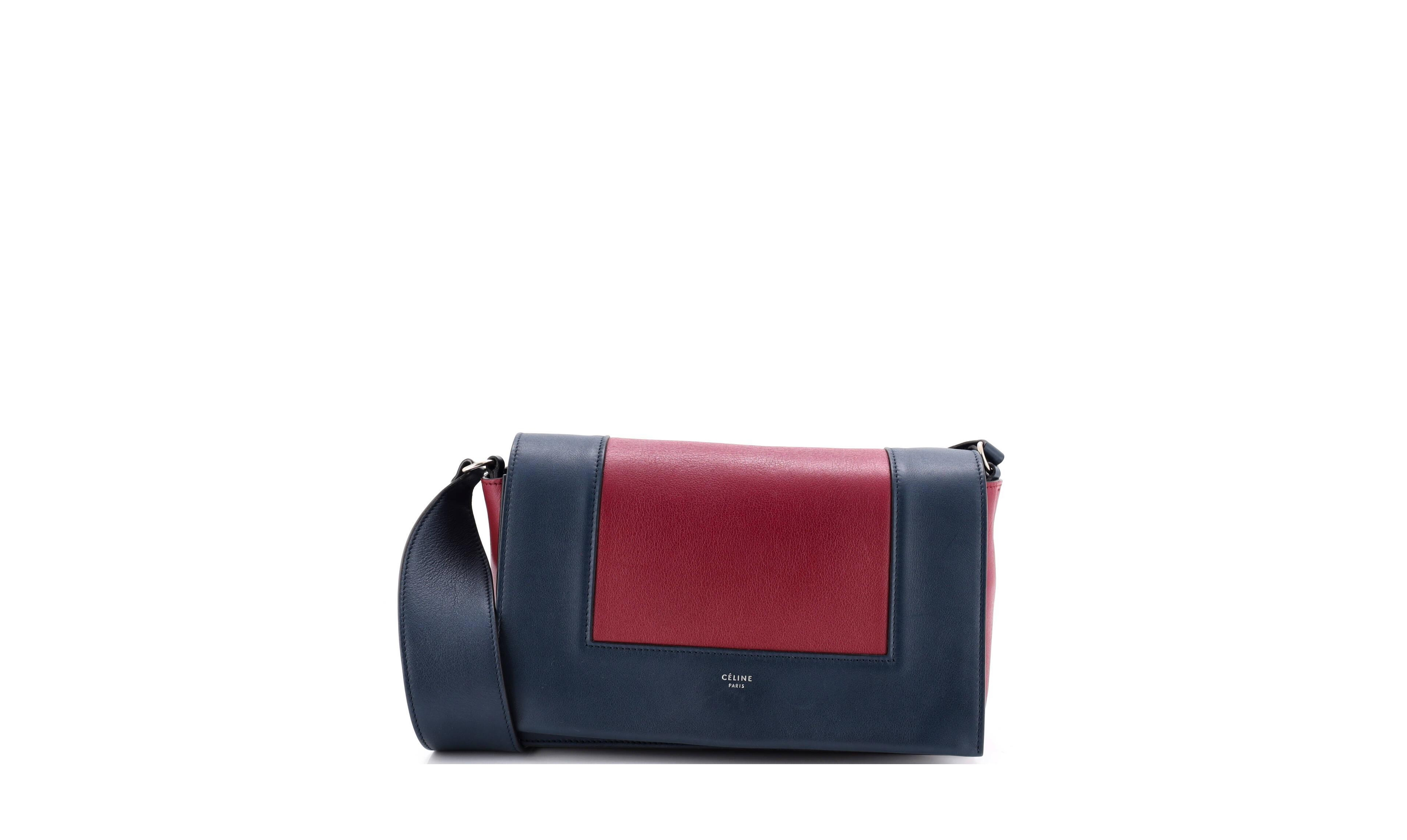 Pre-Owned Celine Frame Medium Leather Shoulder Bag