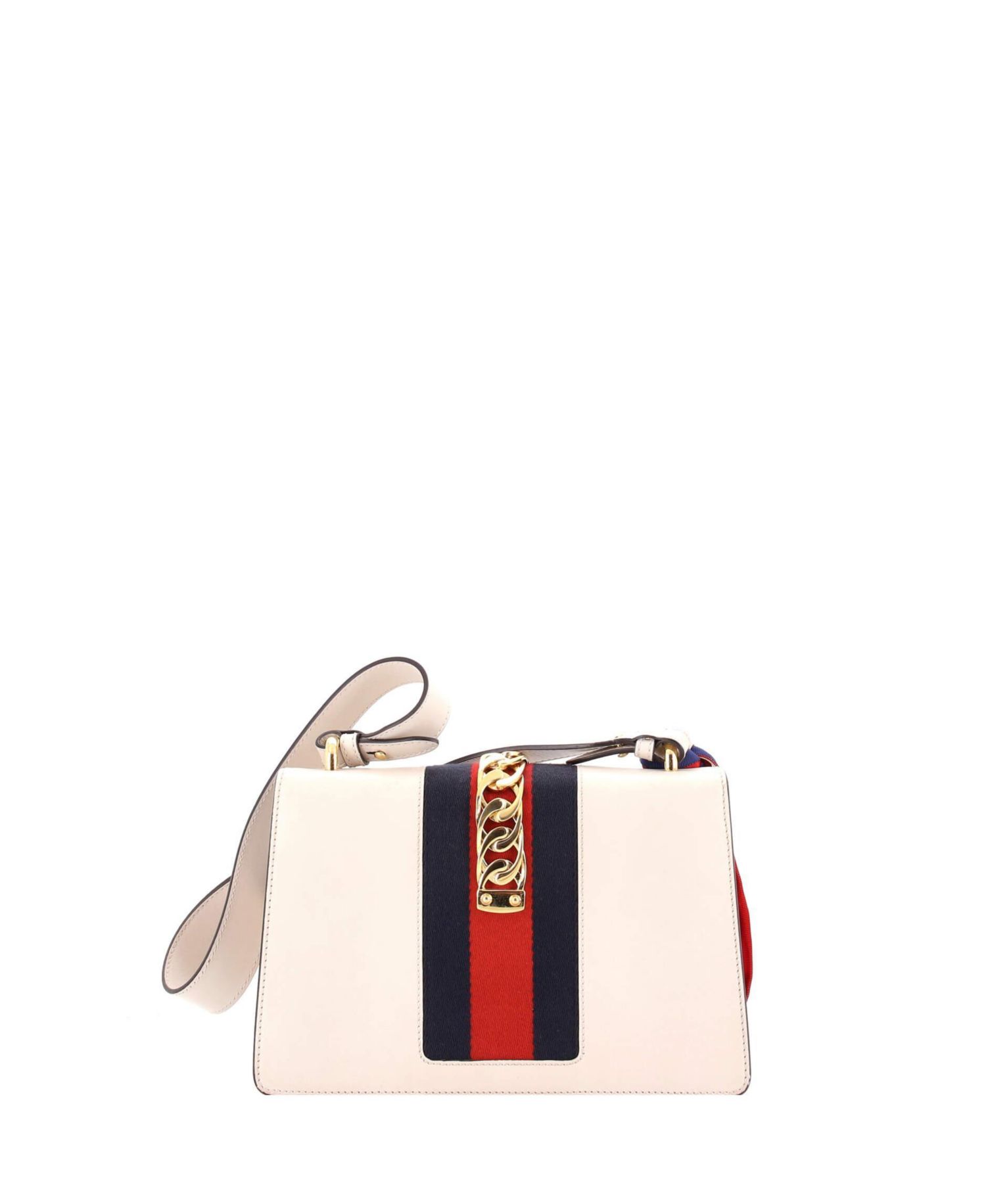 Sylvie Small Embroidered Web Paneling Shoulder Bag