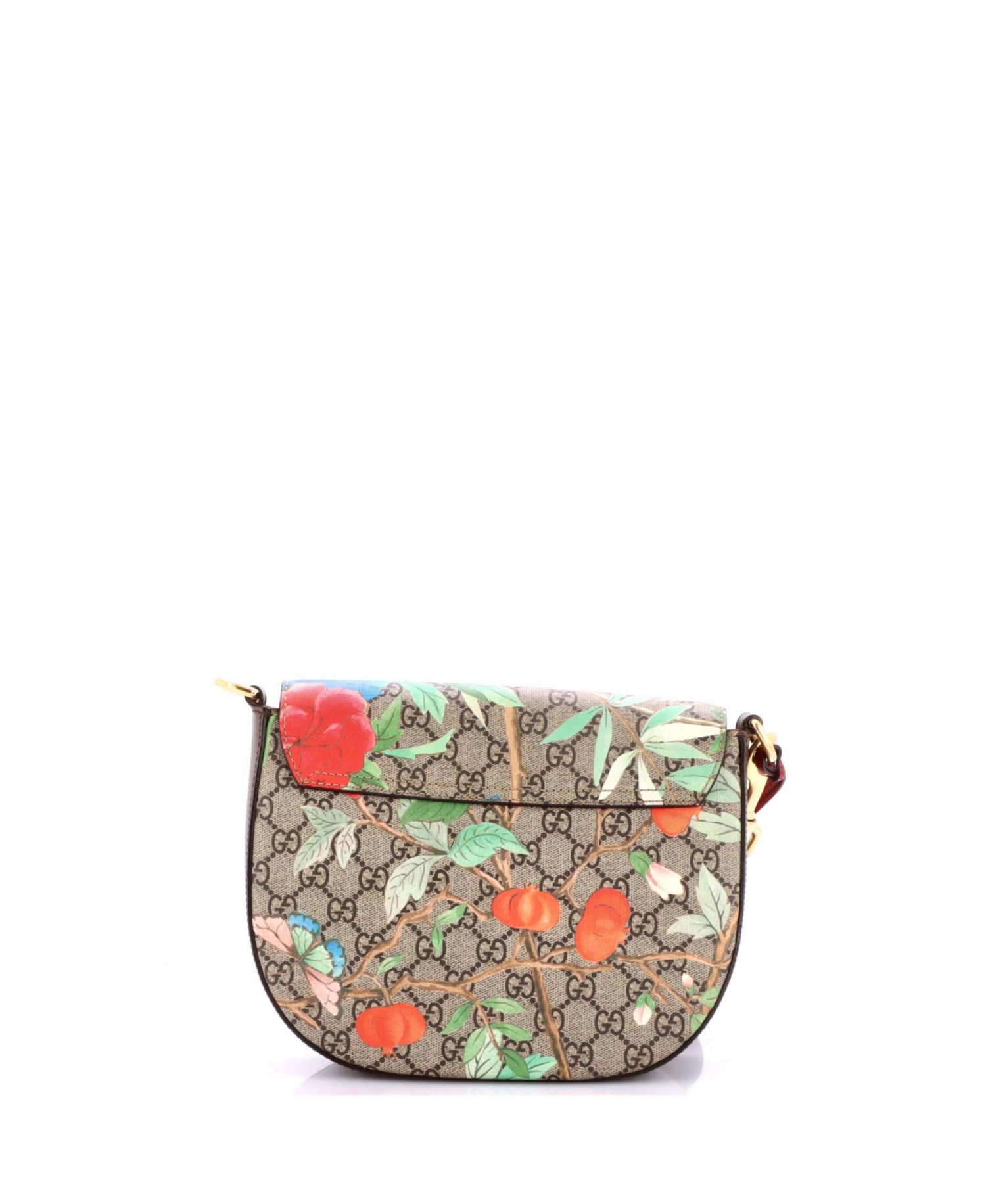 Medium Padlock Saddle Shoulder Bag Tian Print GG Coated Canvas