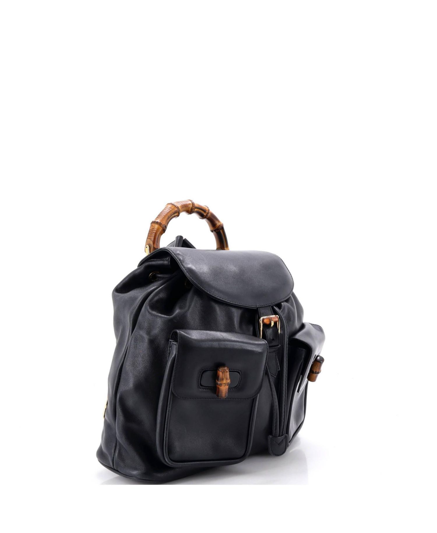 Medium Vintage Bamboo Backpack Leather