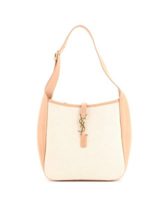 Small Le 5 a 7 Supple Hobo Canvas and Leather