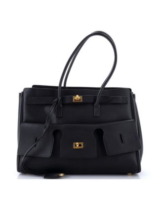 Bel Air Medium Laptop-Compatible Leather Tote, 14"W x 11"H x 6"D