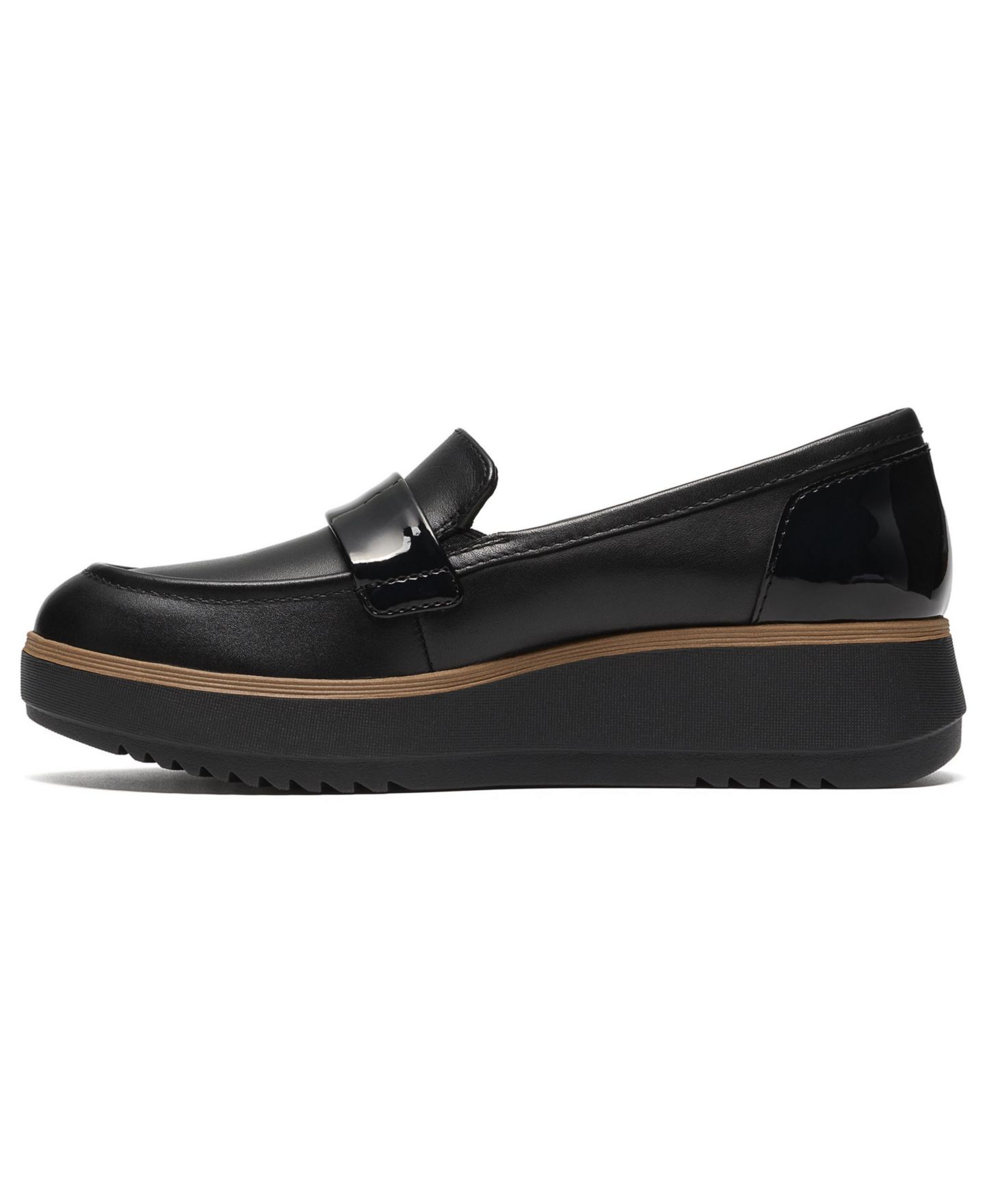 Женские туфли Clarks Zylah Mia Platform Leather, цвет: Чёрный / Чёрный кожаный — фото 6
