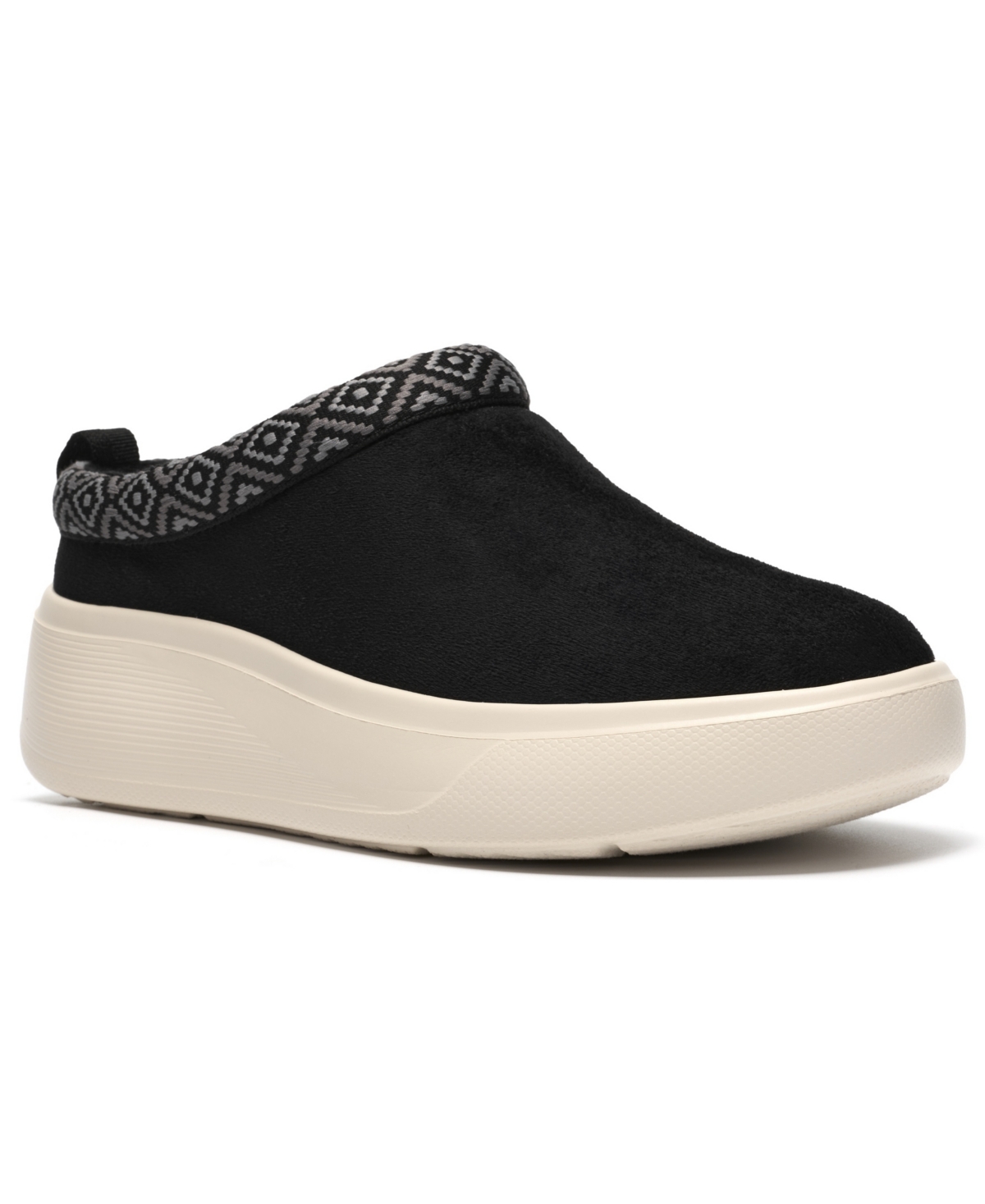 Clarks Solevana Vibe Cloud Stepper Platform Round-Toe Booties - Black Textile