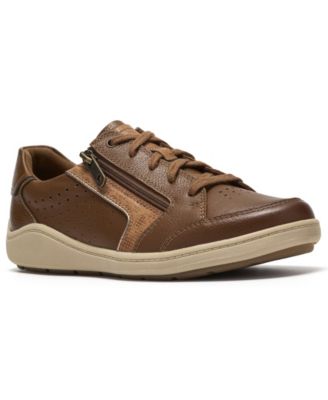 Women's Bryianne Dazz Leather Round Toe Lace-Up Sneakers