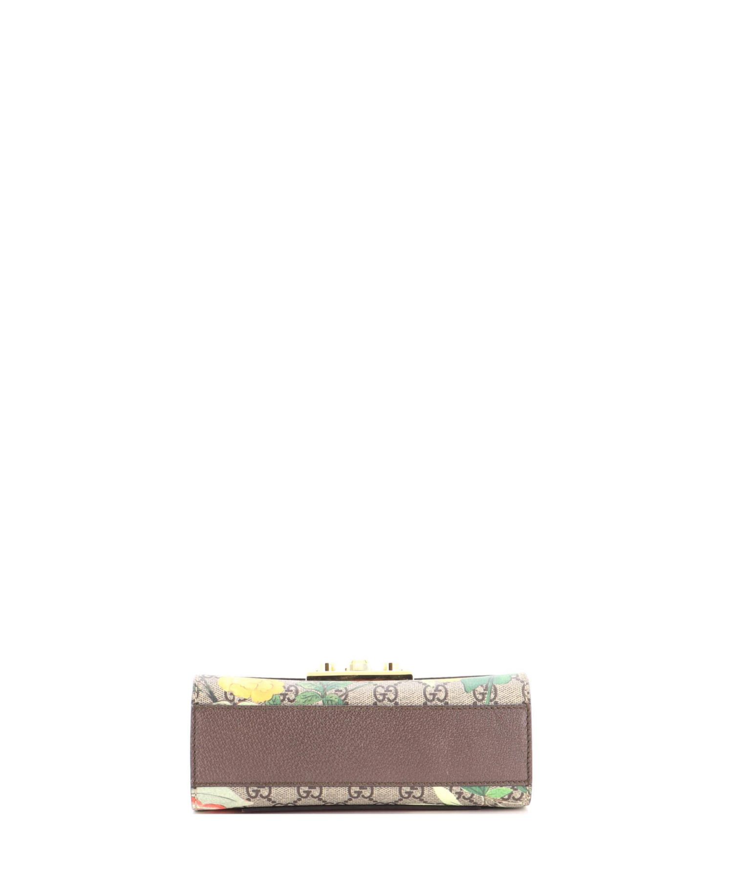 Small Padlock Tian Print GG Coated Canvas Shoulder Bag