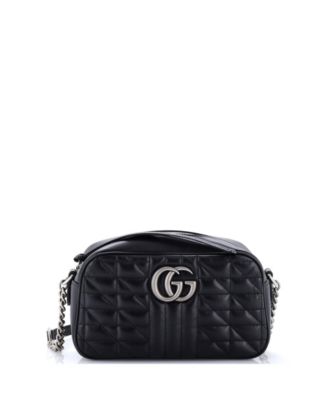 GG Marmont Mixed-Matelasse Leather Crossbody Shoulder Bag, 9"W x 5.5"H x 3"D