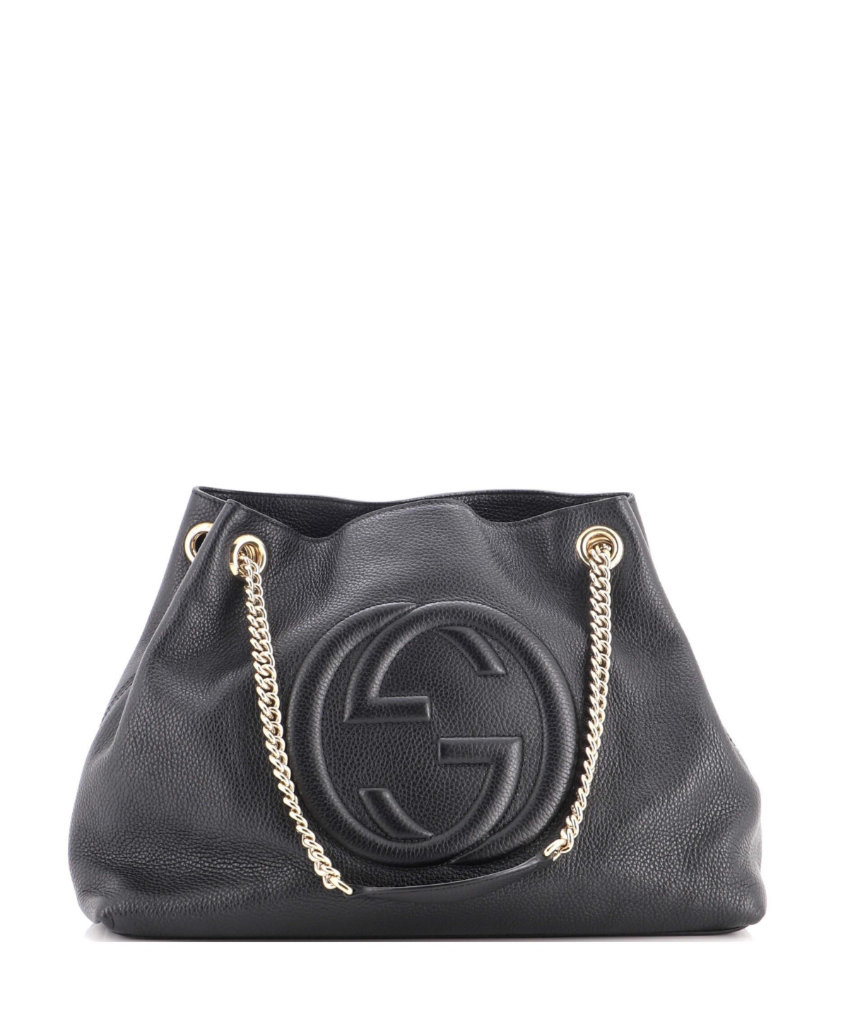 Pre-Owned Gucci Medium Soho Chain Strap Shoulder Bag Leather - Black