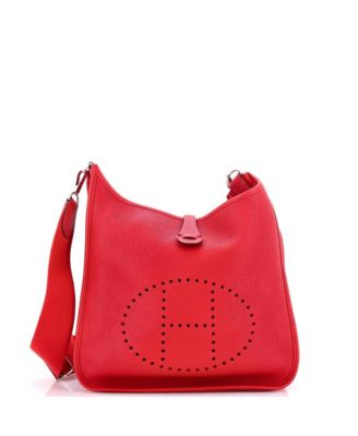 Herm&egrave;s PM Evelyne Gen III Clemence Pre-Owned Crossbody, Medium Handbag