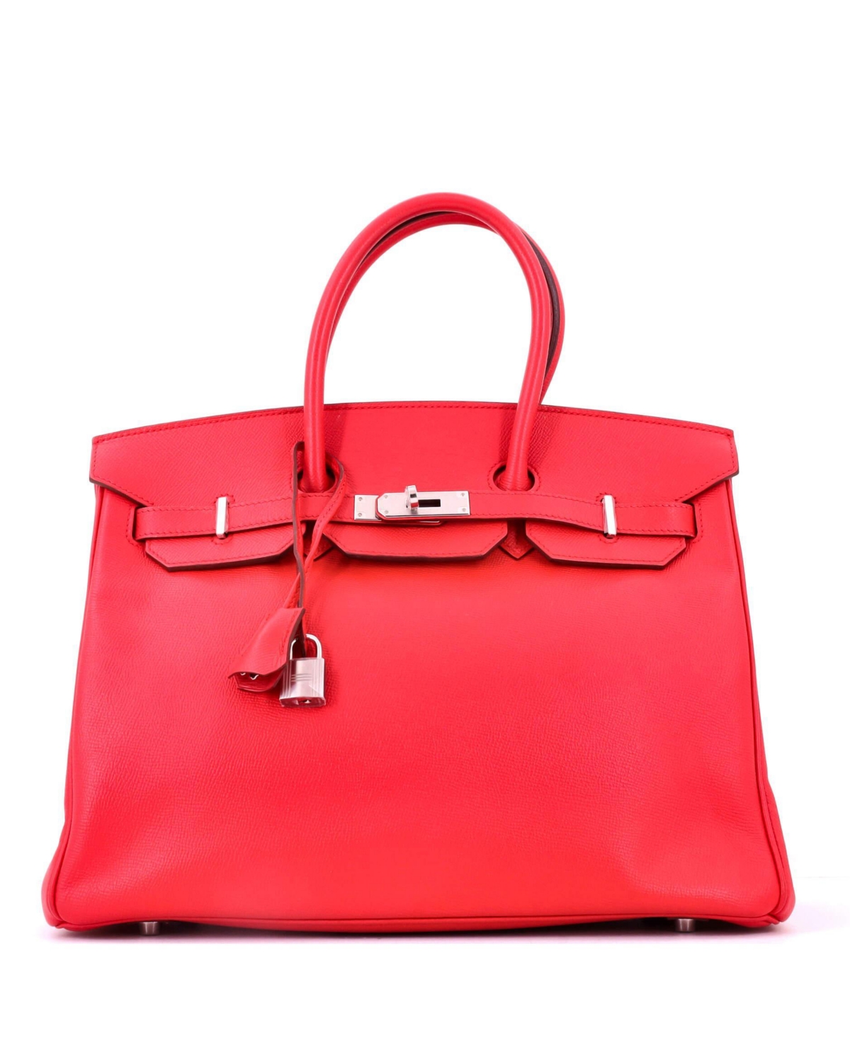 Pre-Owned Hermes Birkin 35 Handbag Pink Epsom with Palladium Hardware