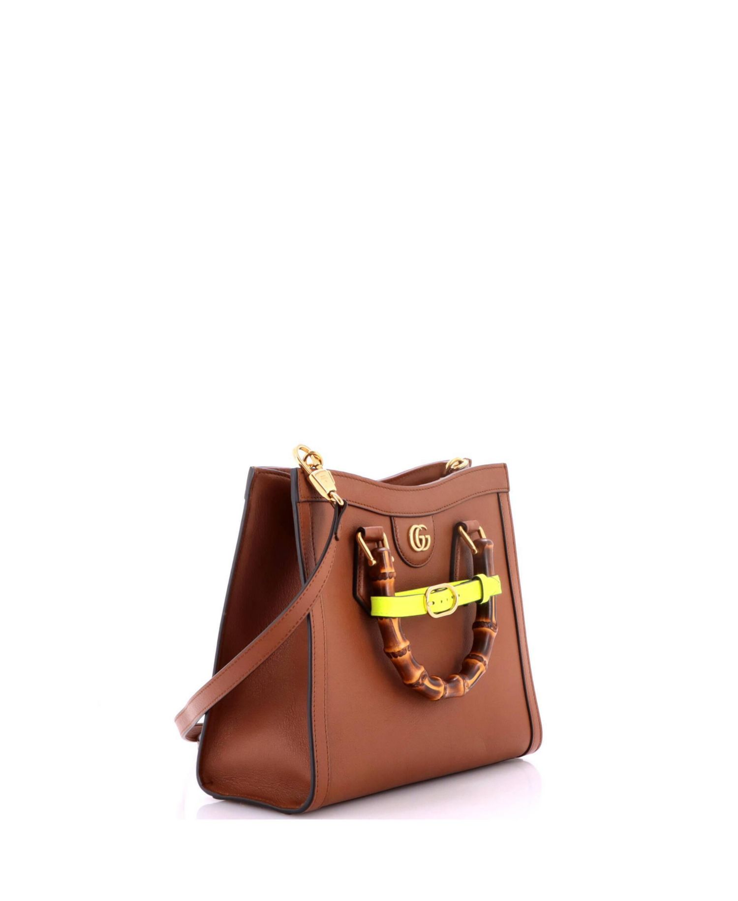Small Diana NM Bamboo Handle Tote Leather