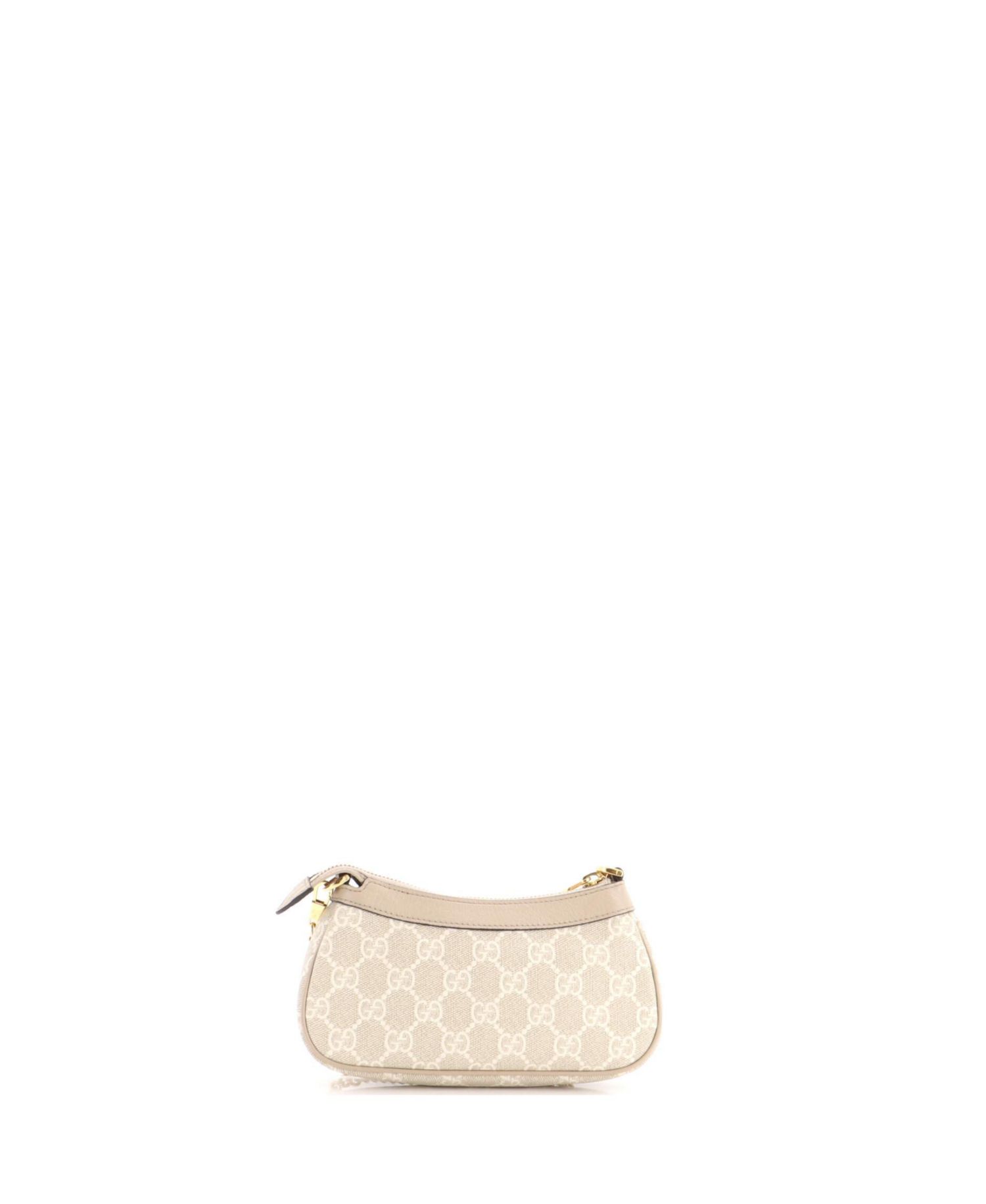 Mini Ophidia Charm Shoulder Bag GG Coated Canvas with Leather