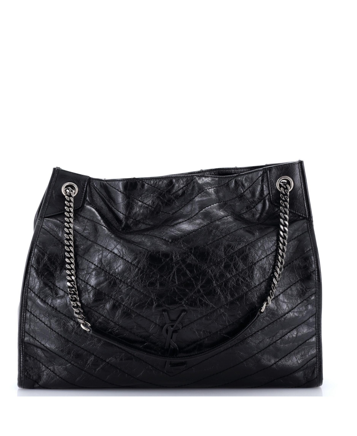 Pre-Owned Saint Laurent Niki Large Matelasse-Chevron Chain-Strap Tote