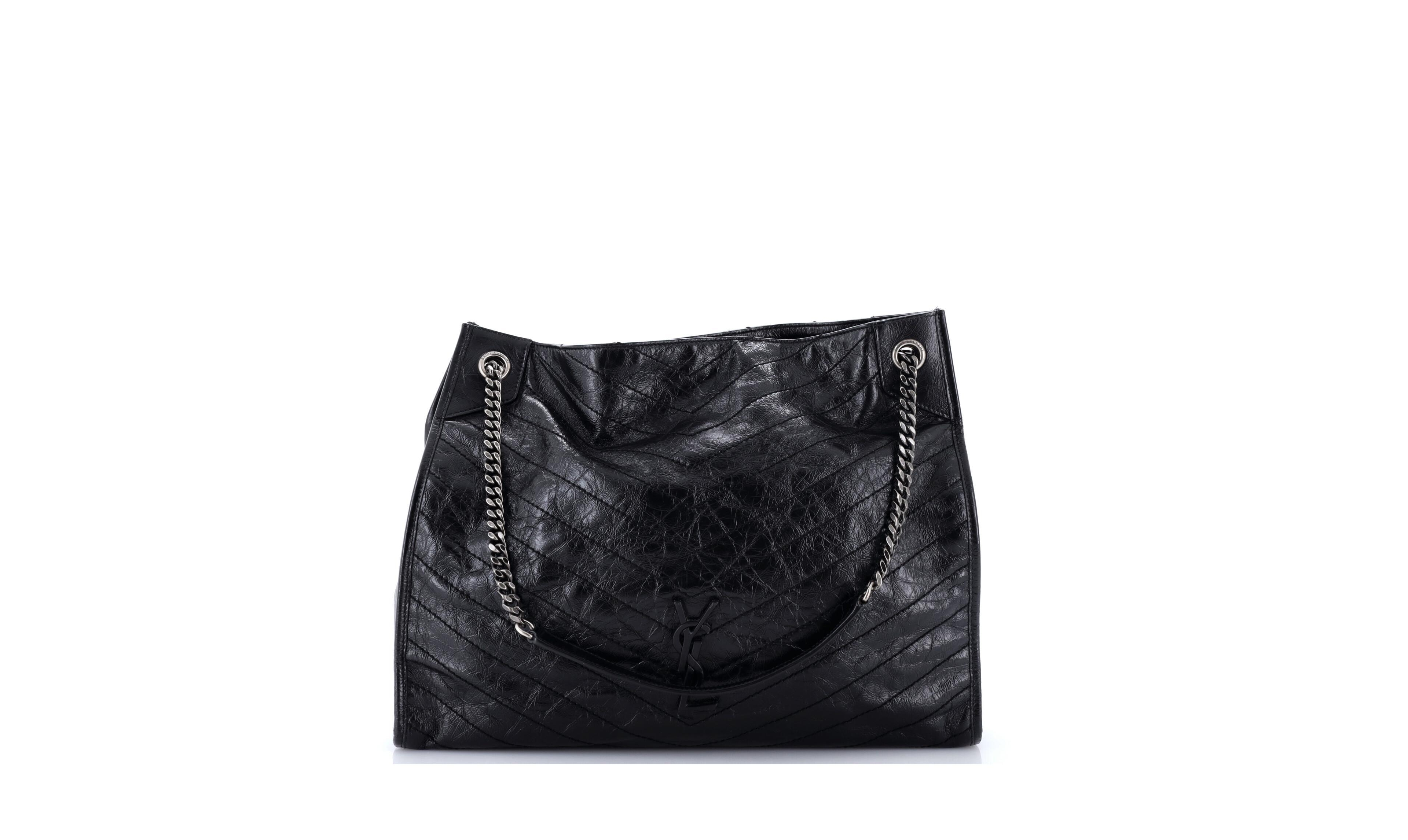 Pre-Owned Saint Laurent Niki Large Matelasse-Chevron Chain-Strap Tote