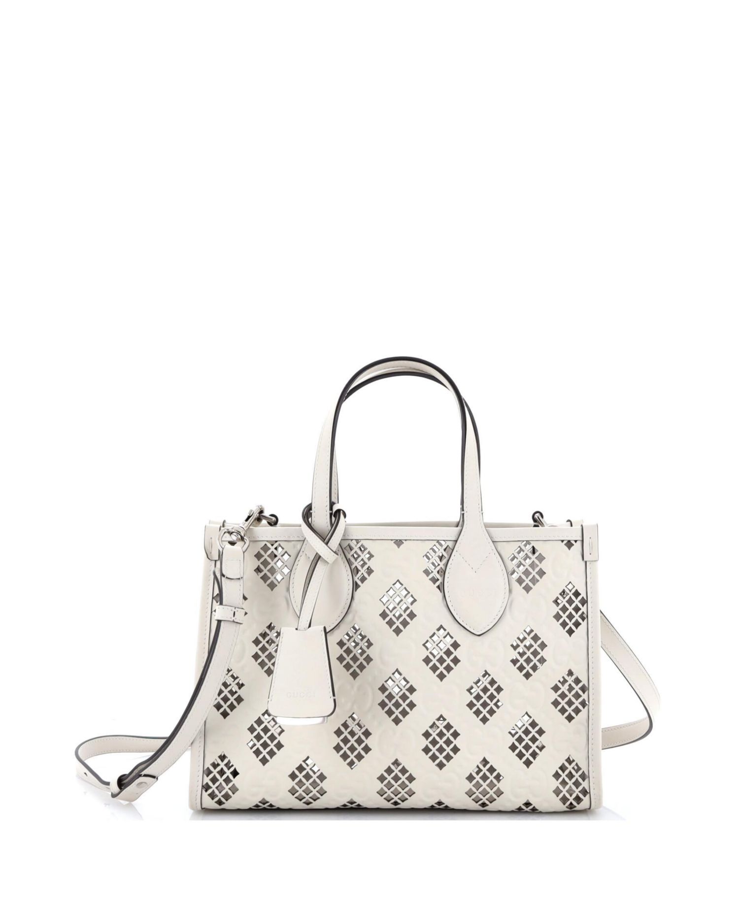 Small Convertible Tote GG Debossed Laser Cut Leather