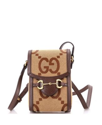 Mini Horsebit 1955 Crossbody Bag Jumbo GG Canvas