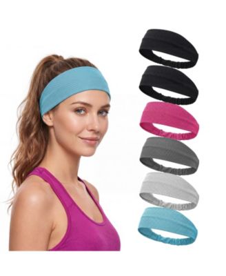 Cooling Moisture Wicking Non Slip Dual Layer Workout Headbands For Yoga Running Fitness