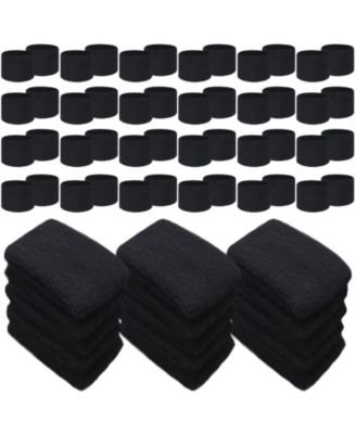 Kids Cotton Sports Wristbands Bulk Breathable Sweat Absorbent Stretchy for Team Activities