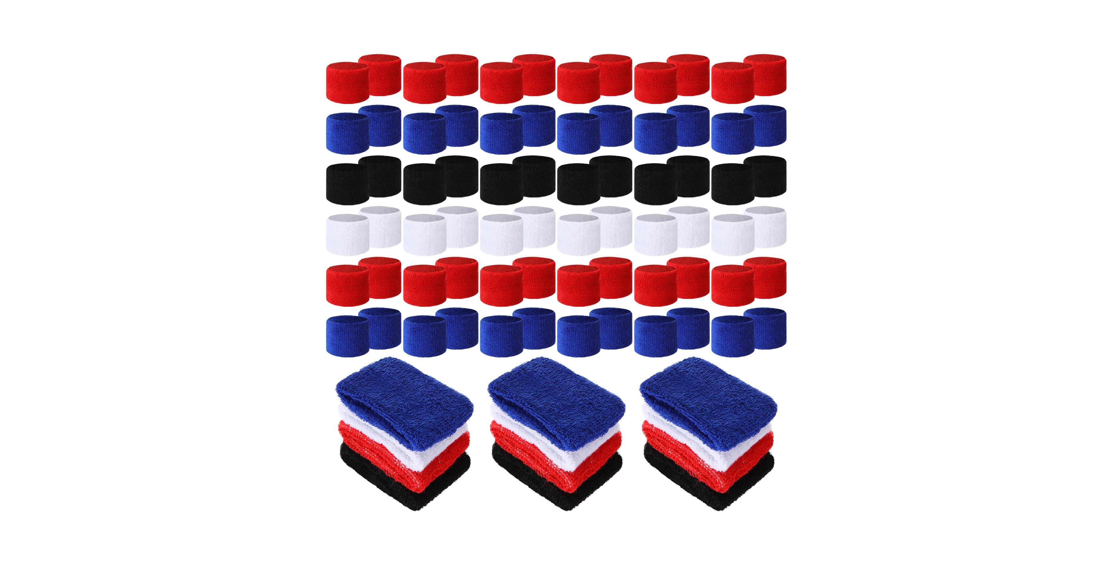 Furlihong Kids Cotton Sports Wristbands Bulk Breathable Sweat Absorbent Stretchy for Team Activities