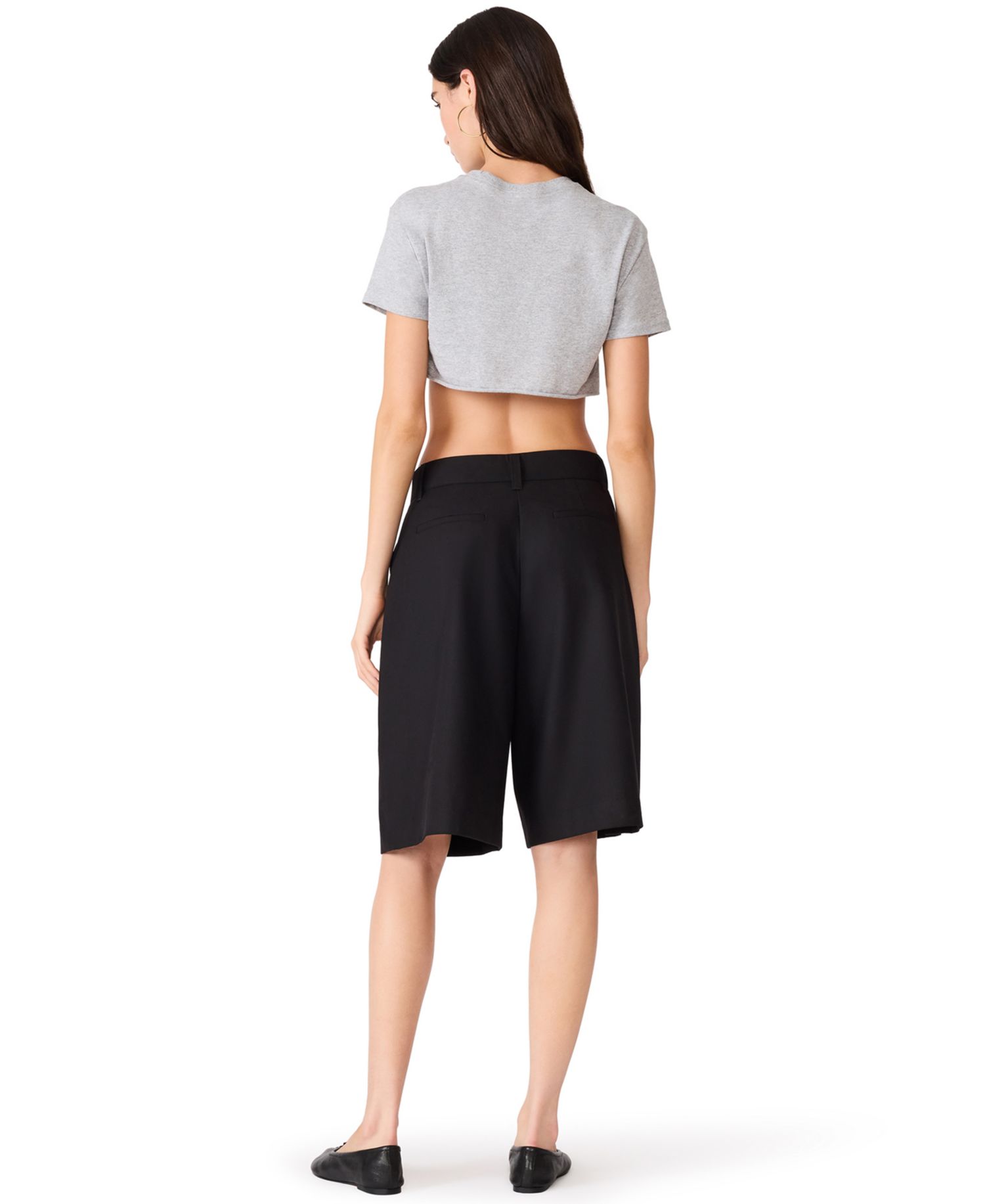 Women's Mickey Baggy Pleated Bermuda Shorts, 11.5" Inseam
