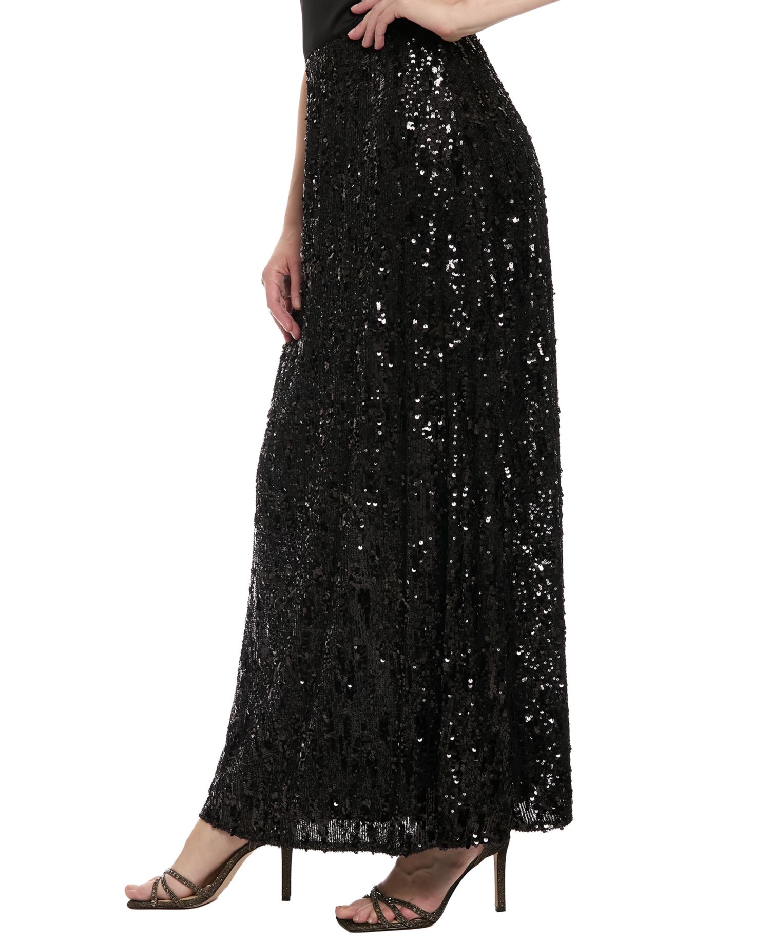 Women's Sequin Maxi Side-Slit Skirt
